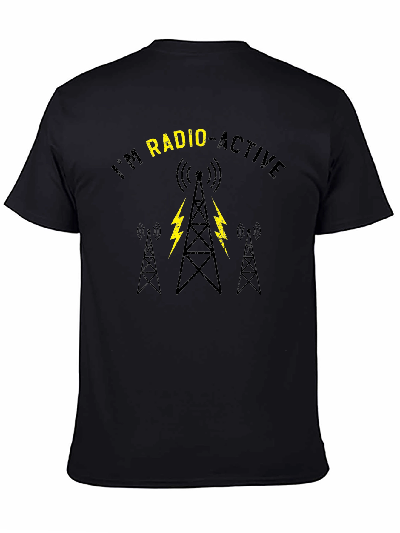 Black I'm Radio-Active Black Graphic Tee view 4