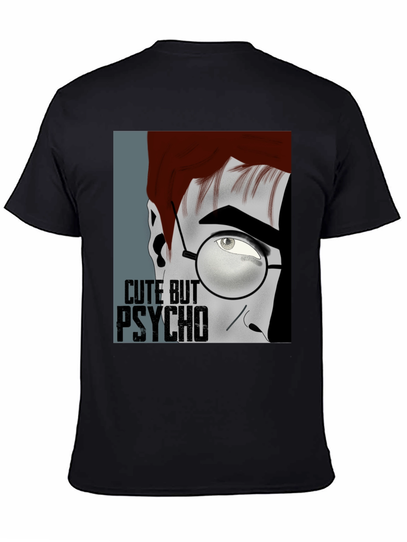 Black Cute But Psycho Graphic T-Shirt view 4