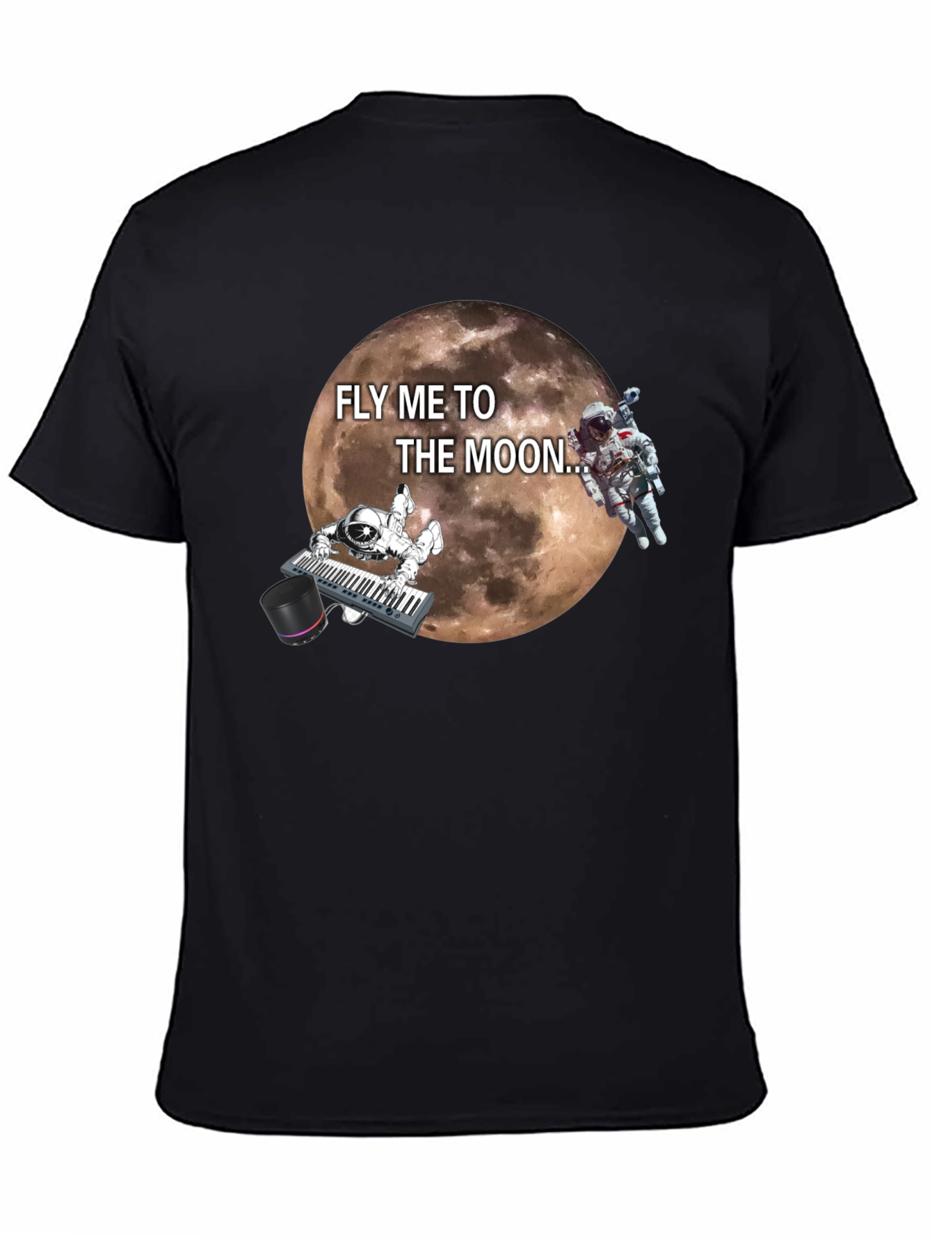 Black Fly Me To The Moon Graphic T-Shirt view 4