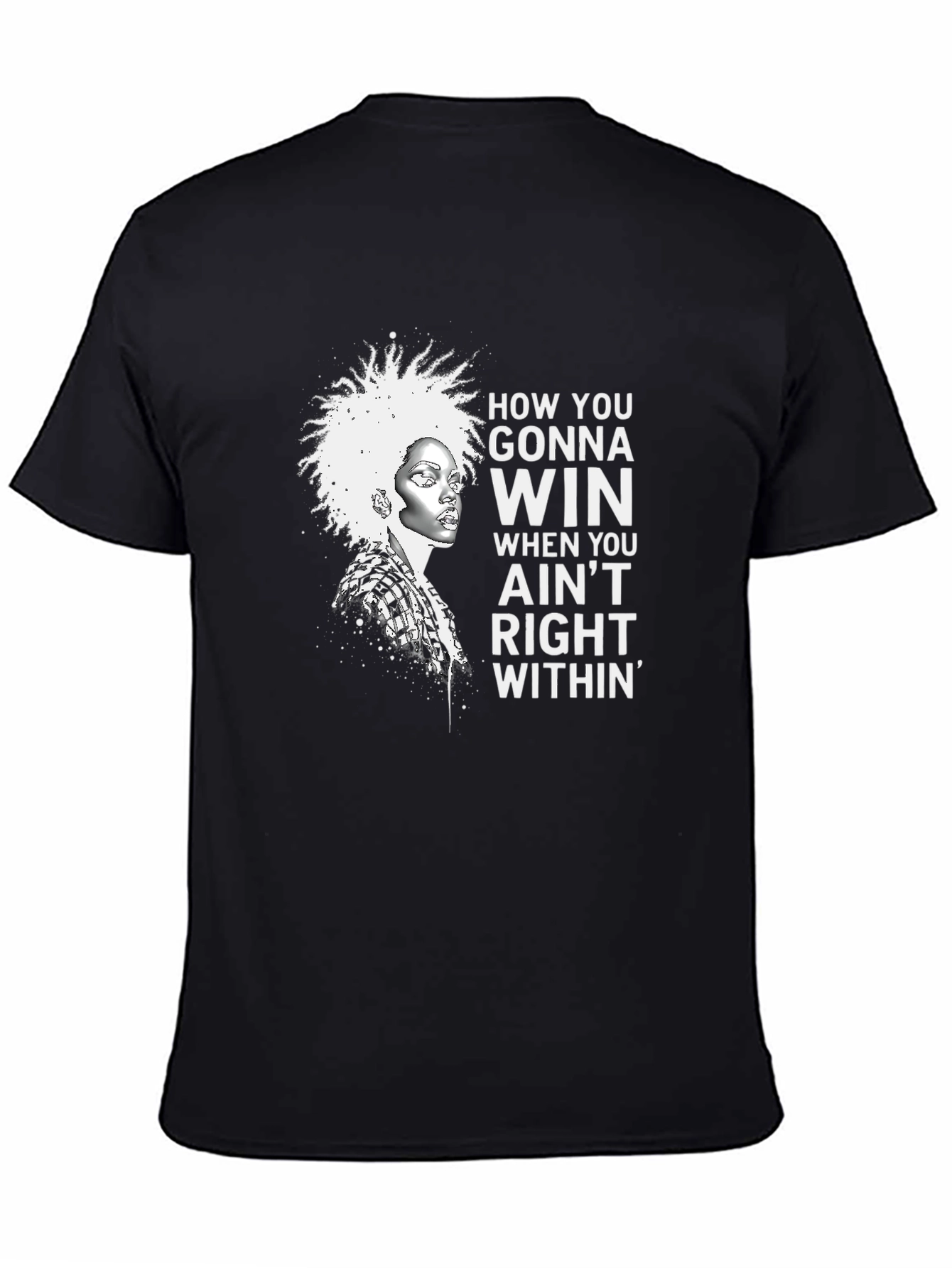 Black Inspirational T-Shirt - Lauryn Hill Quote view 4