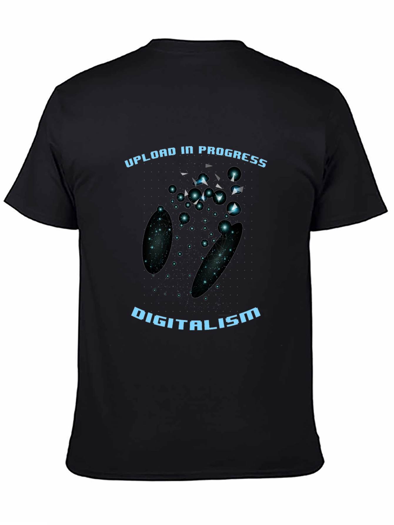 Black Digitalism Upload Black Graphic Tee view 4