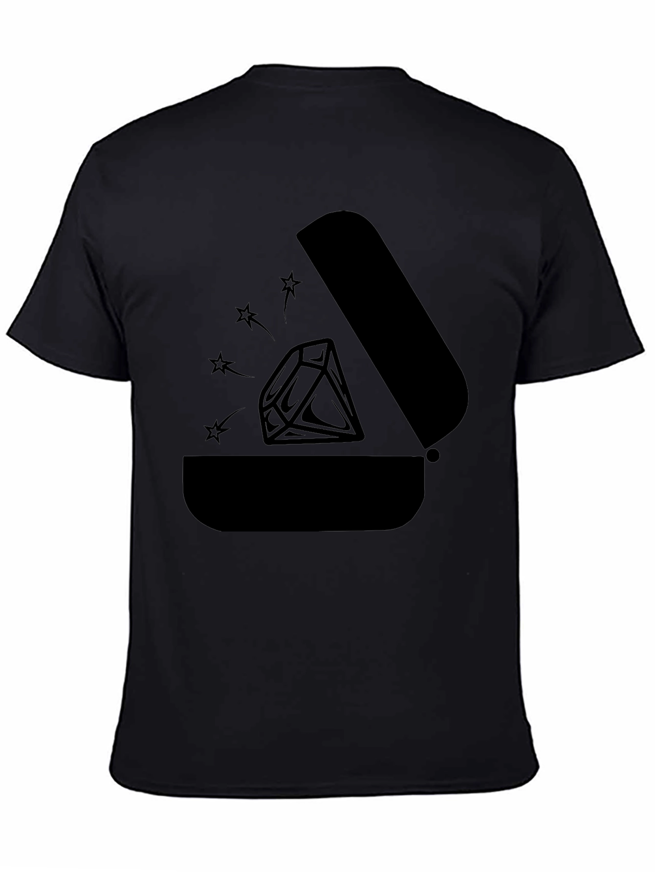 Black Diamond Ring Box Graphic Tee - Black view 4