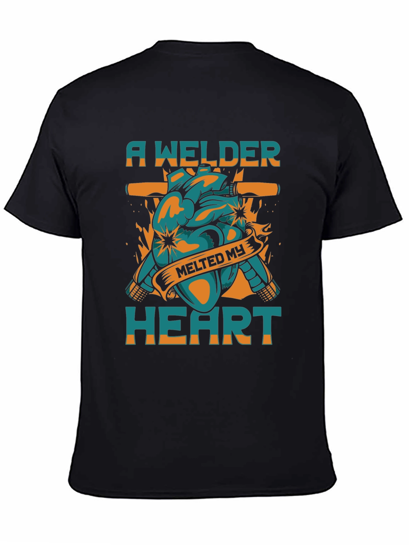 Black Welder Heart T-Shirt - Melts My Heart! view 4