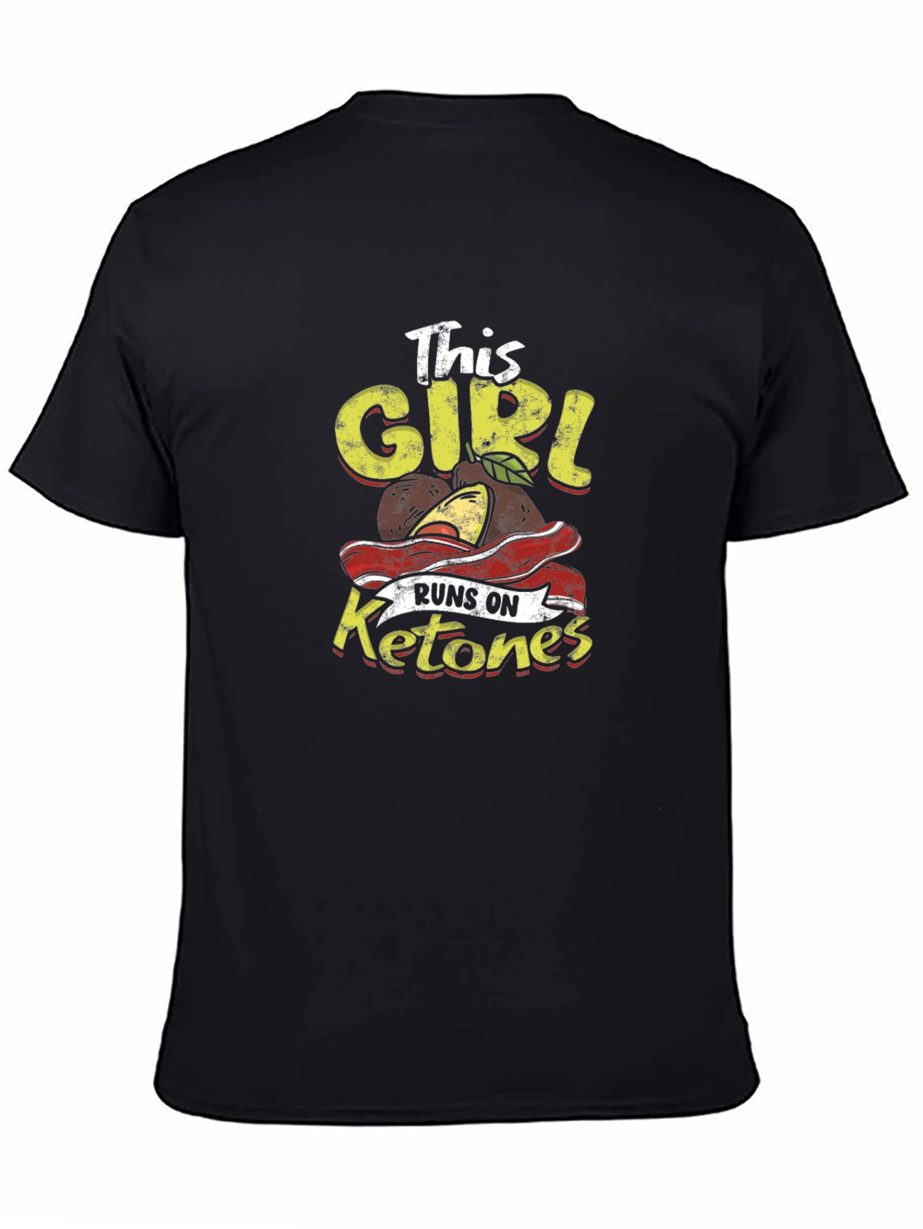 This Girl Runs on Ketones Black T-Shirt - 4