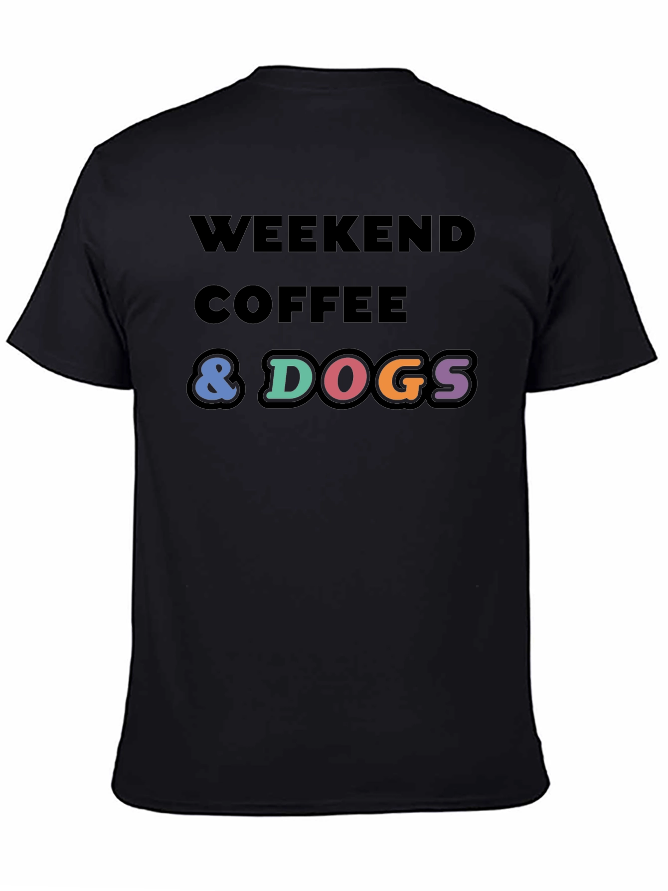 Black Weekend Coffee & Dogs T-Shirt view 4