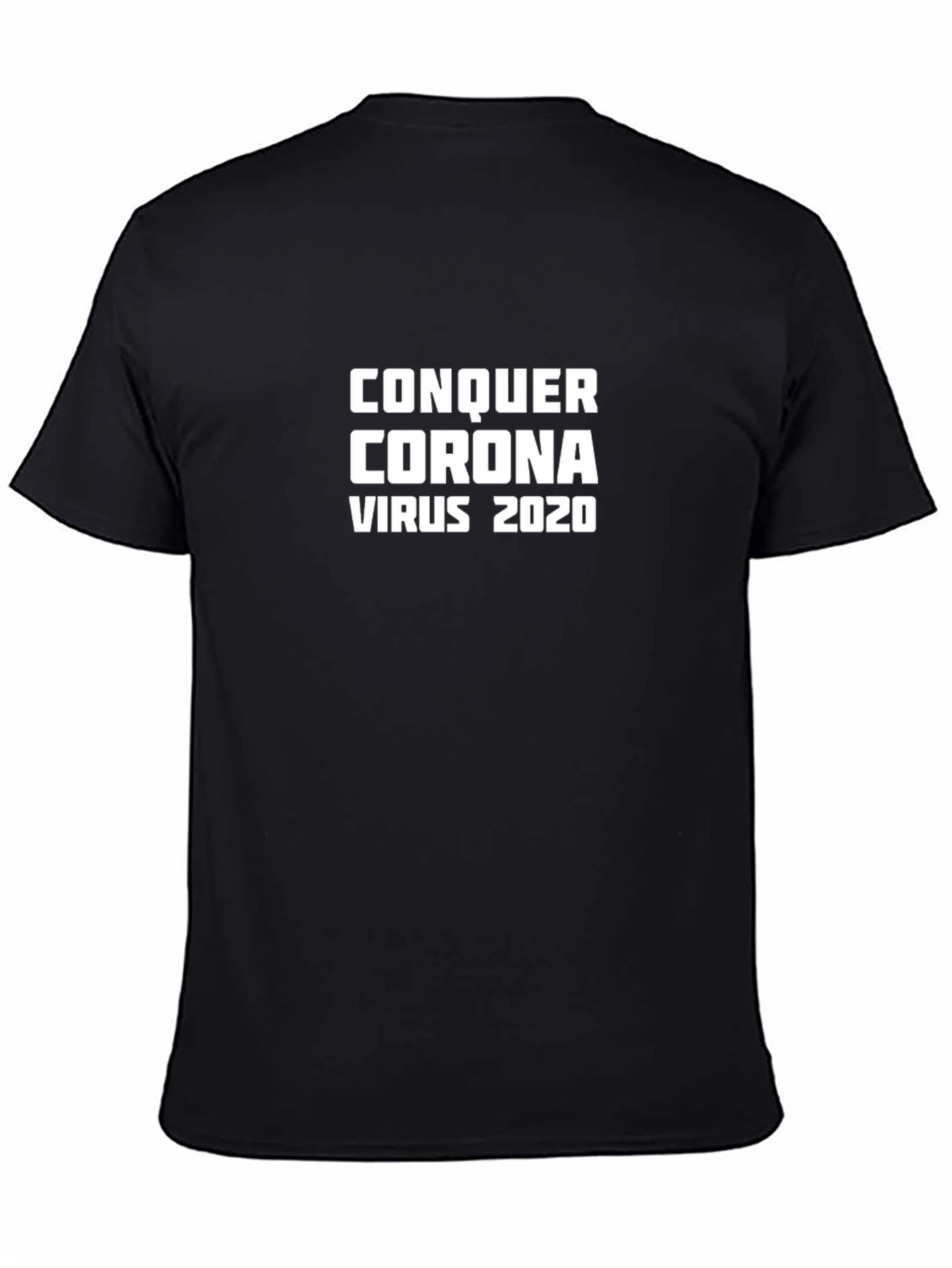 Black Conquer Corona Virus 2020 T-Shirt view 4
