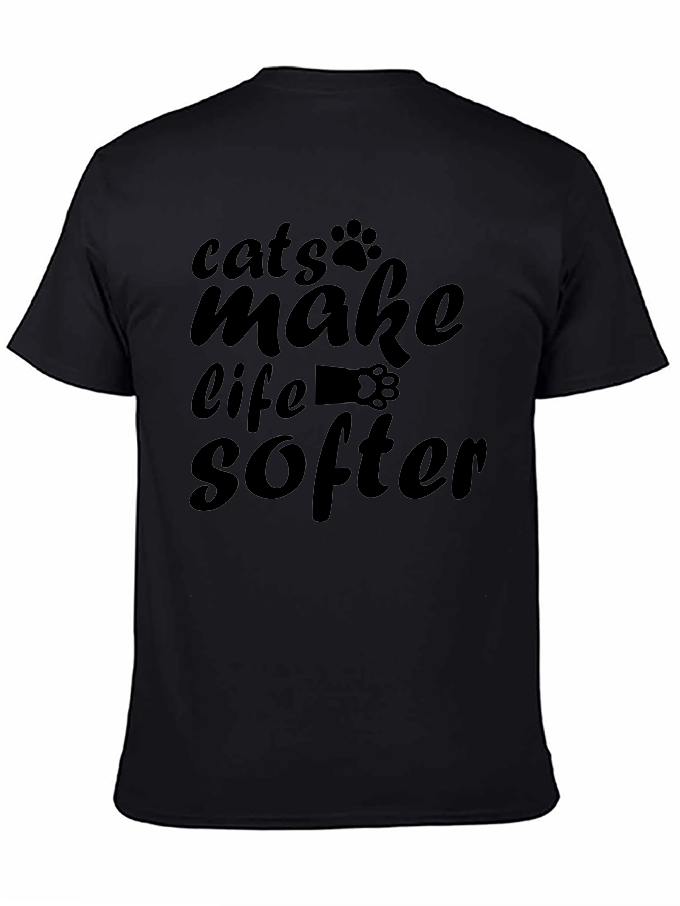 Black Cats Make Life Softer T-Shirt view 4