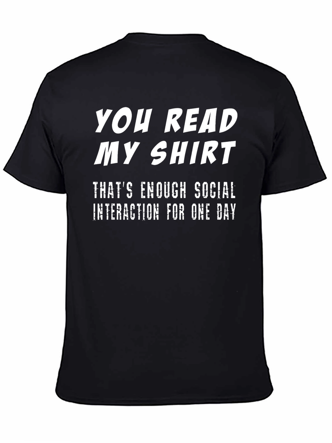 Black Funny Social Interaction T-Shirt - Introvert Humor view 4