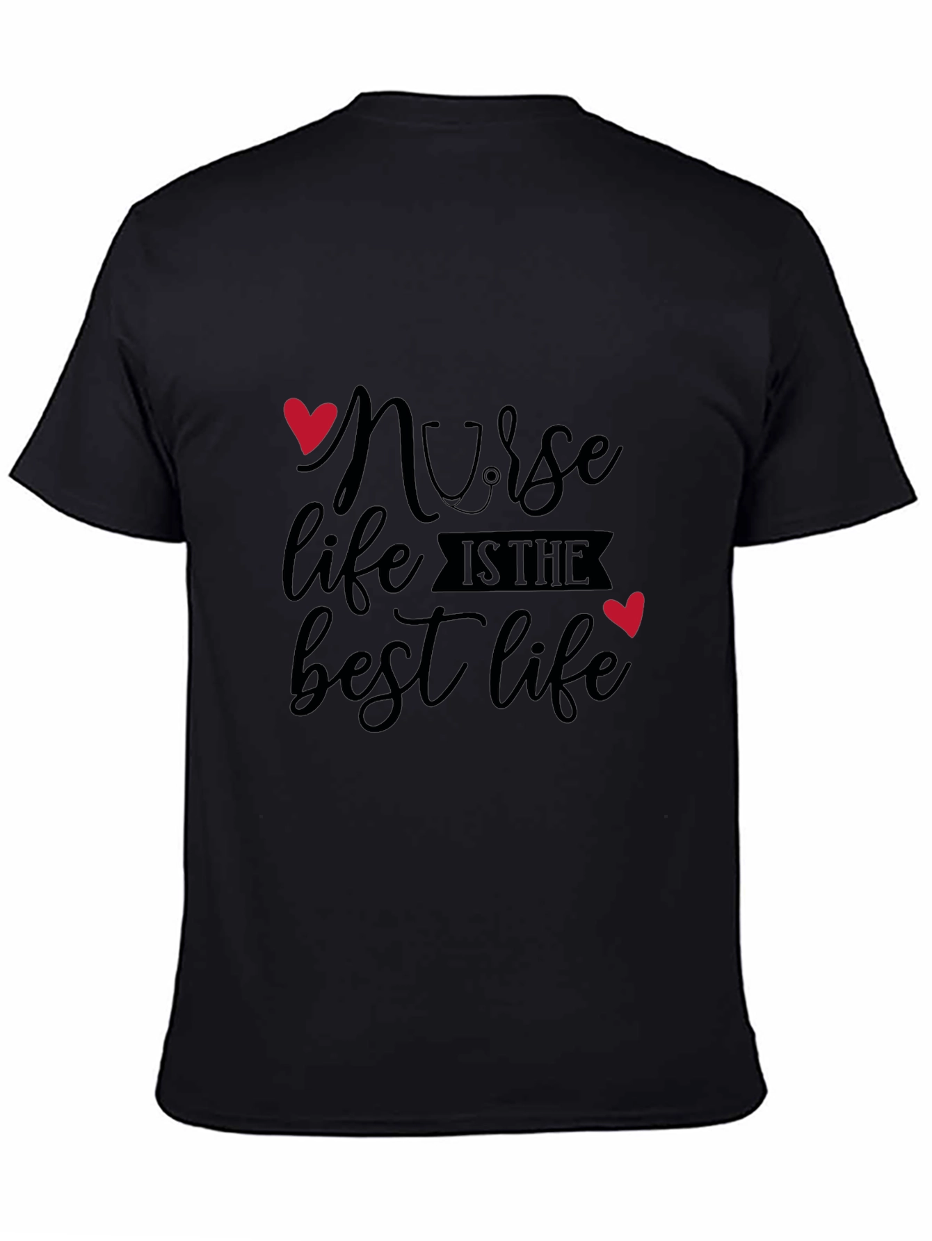 Black Nurse Life Best Life Black T-Shirt view 4