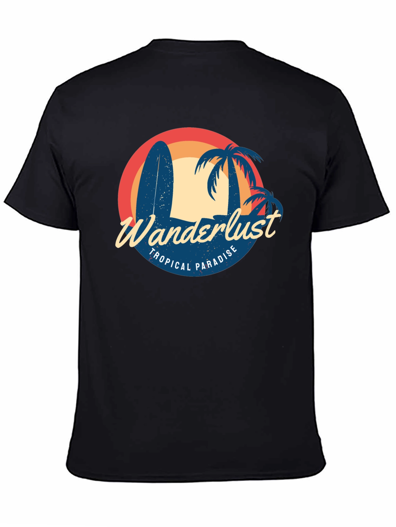 Black Wanderlust Tropical Paradise Graphic Tee view 4