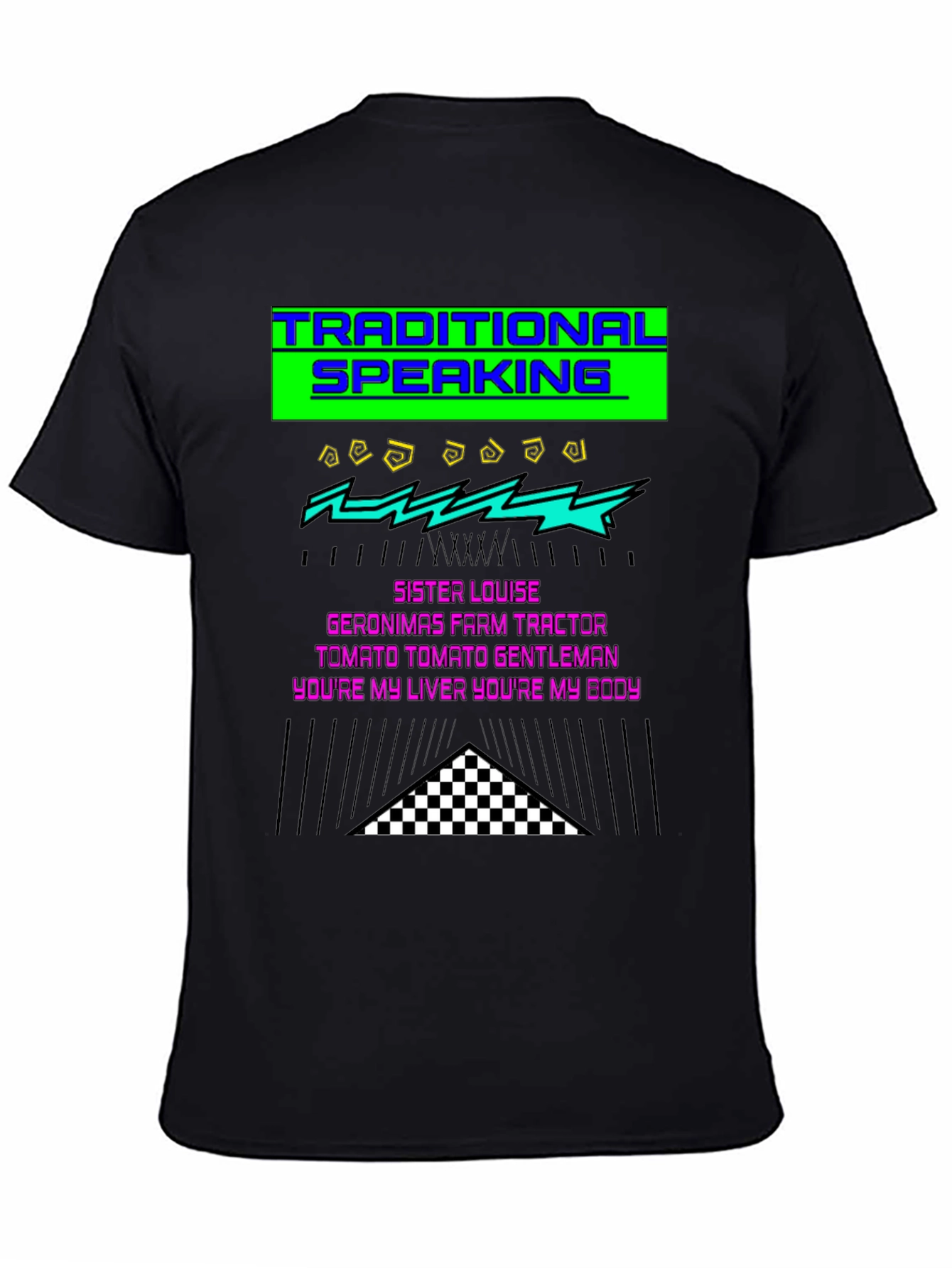 Black Traditional Speaking Graphic T-Shirt view 4