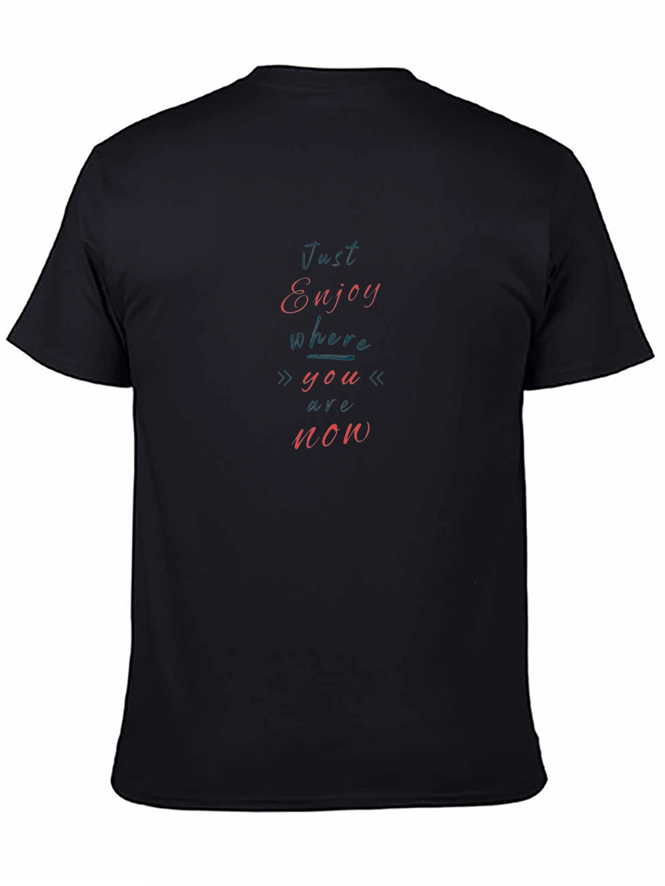 Black Just Enjoy T-Shirt - Mens Comfort view 4