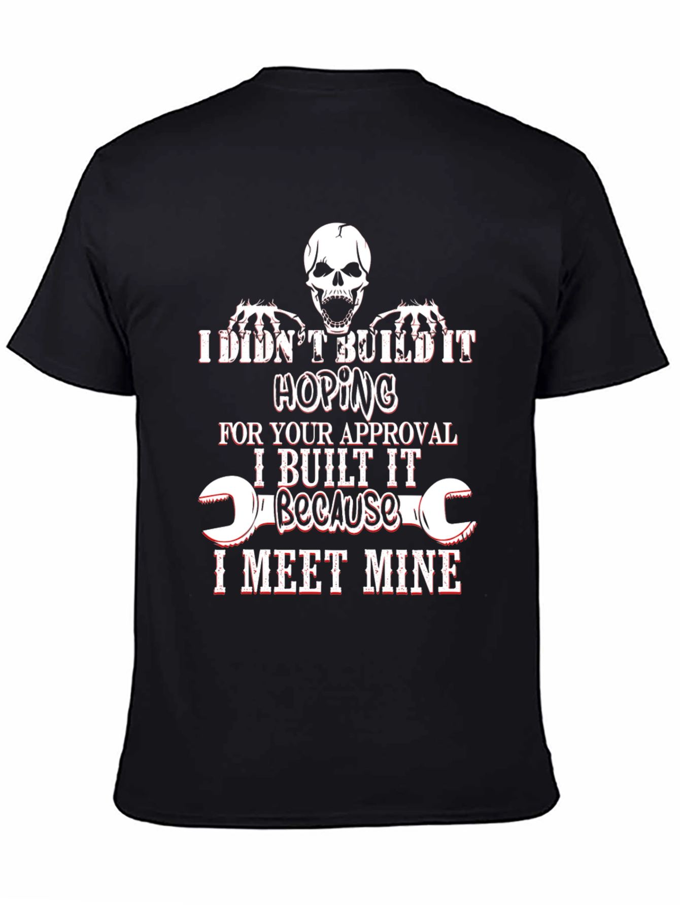 Black Humorous "I Meet Mine" Graphic Tee view 4