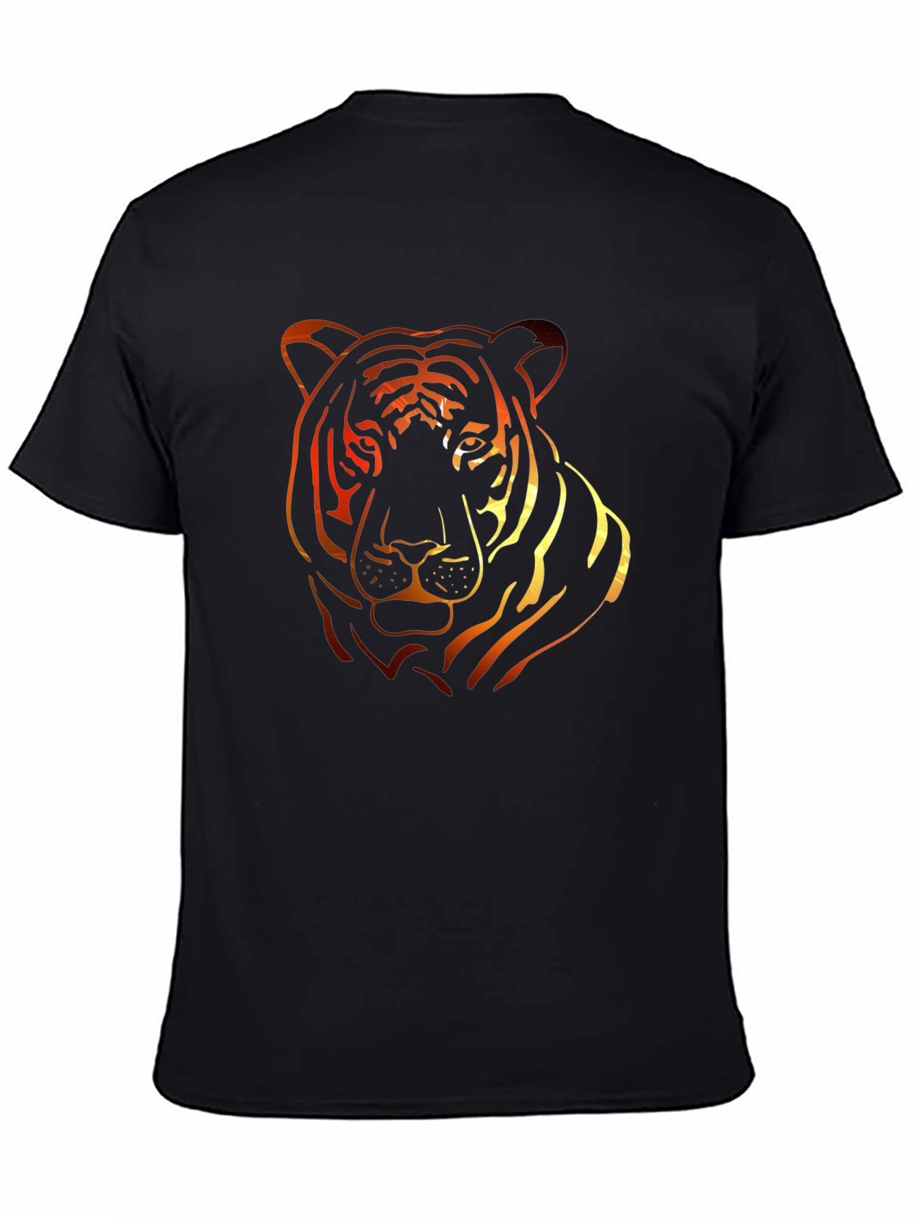 Black Fiery Tiger Graphic Tee - Bold Style view 4
