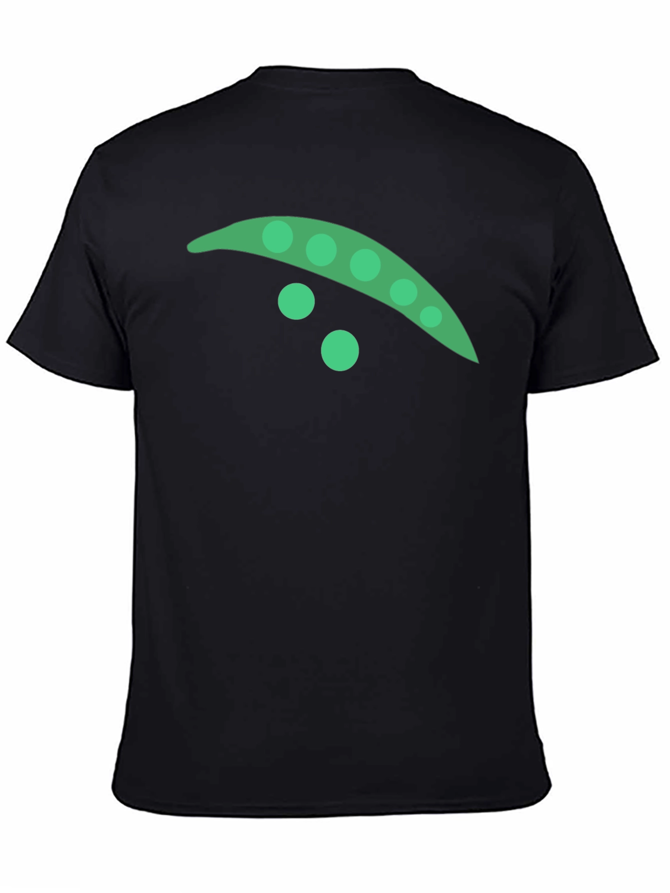 Black Peapod Graphic T-Shirt - Black Cotton Blend view 4