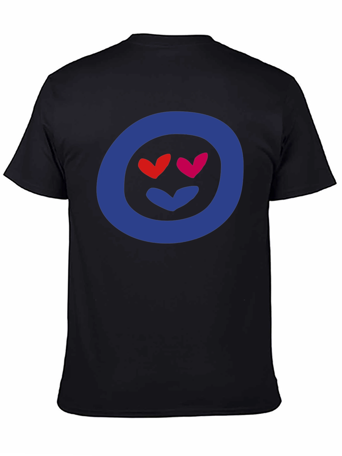 Black Heart Eyes Emoji Graphic Tee - Black Cotton Blend view 4