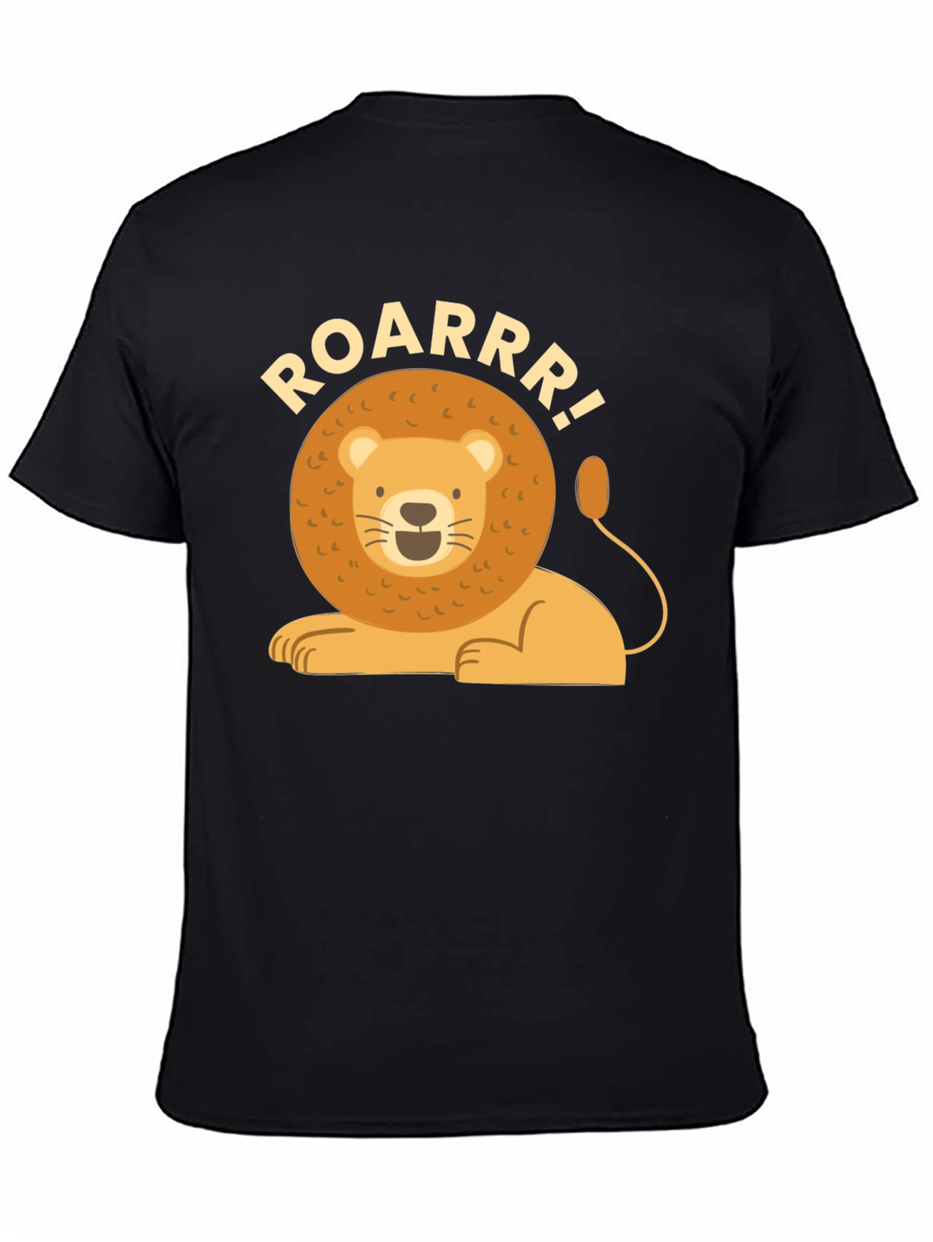 Black Lion Roar Graphic T-Shirt - Mens Black Tee view 4