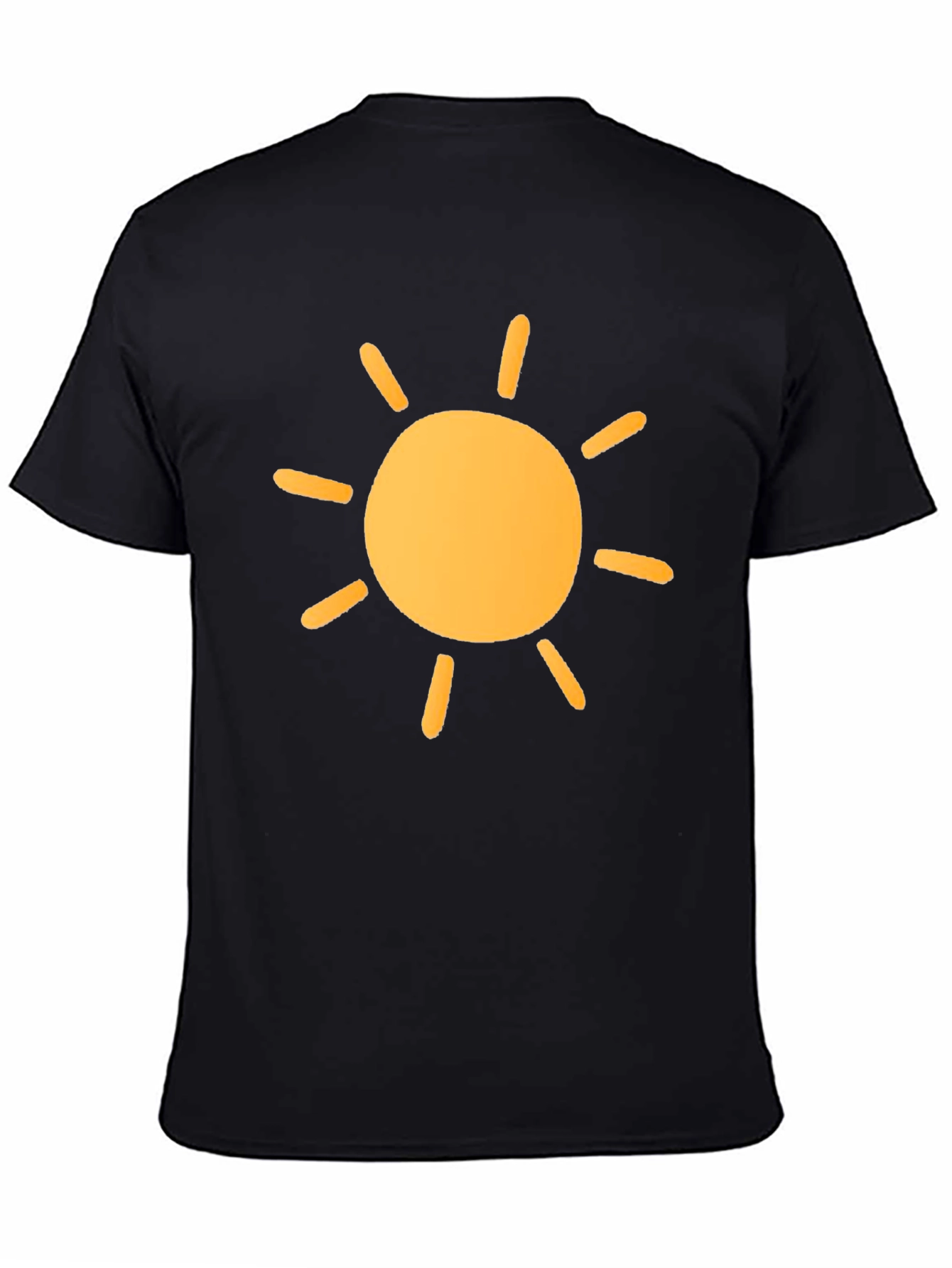 Black Sunny Graphic Tee - Black Cotton T-Shirt view 4