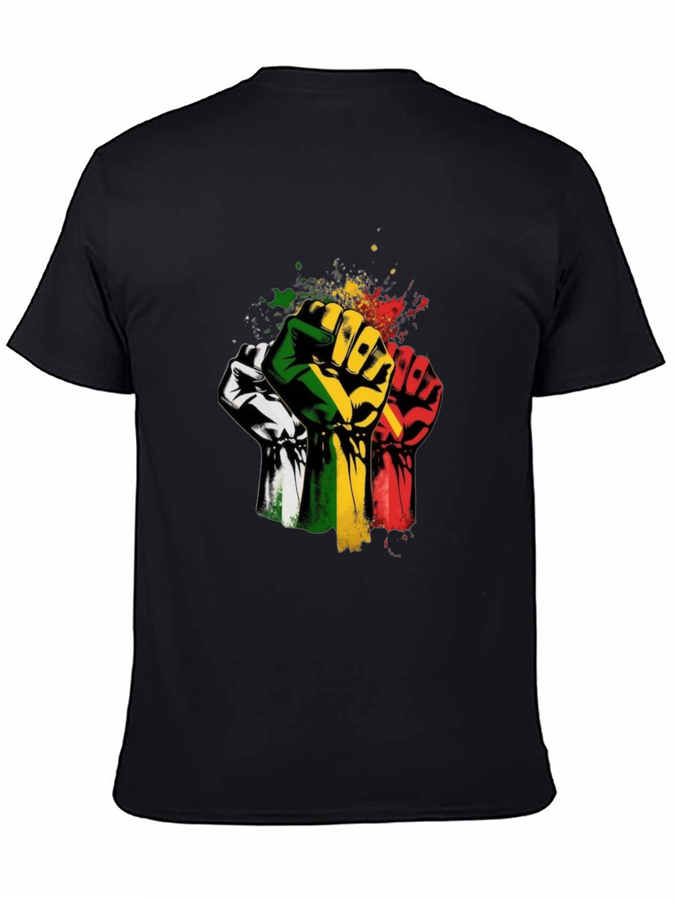 Black Empowered Fist Graphic T-Shirt - Black view 4