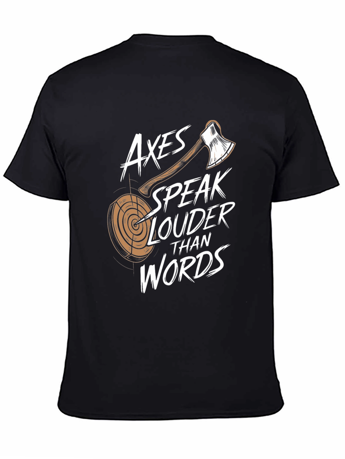 Black Axes Speak Louder Than Words Black T-Shirt view 4