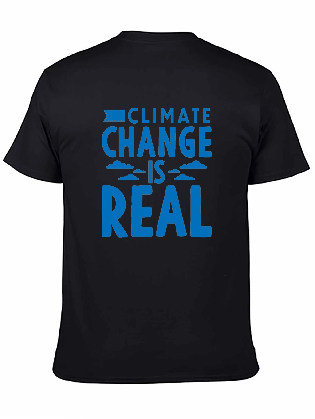 Black Climate Change is Real Graphic T-Shirt view 4