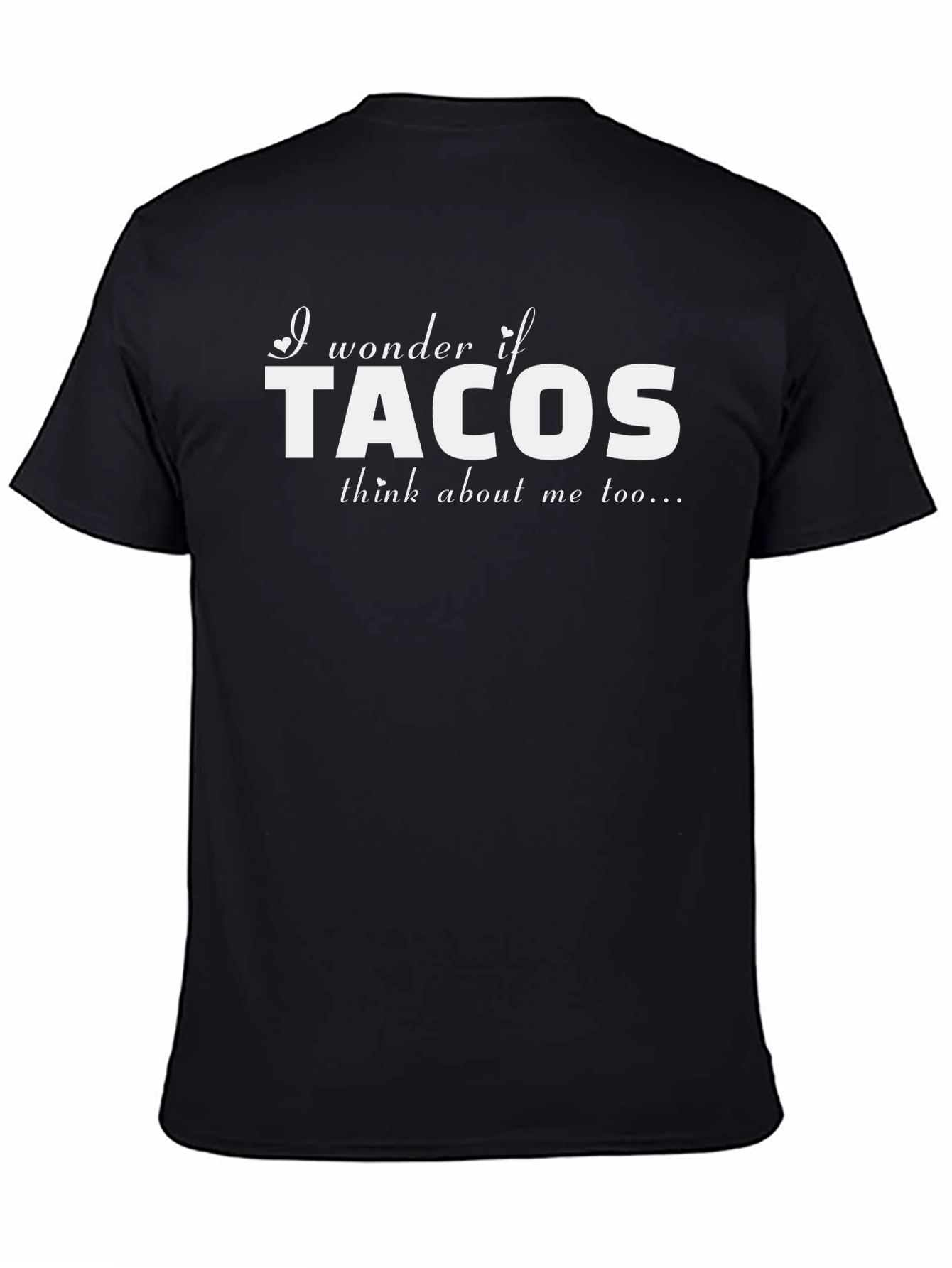 Black Tacos Graphic Tee - Men's Black Cotton T-Shirt view 4