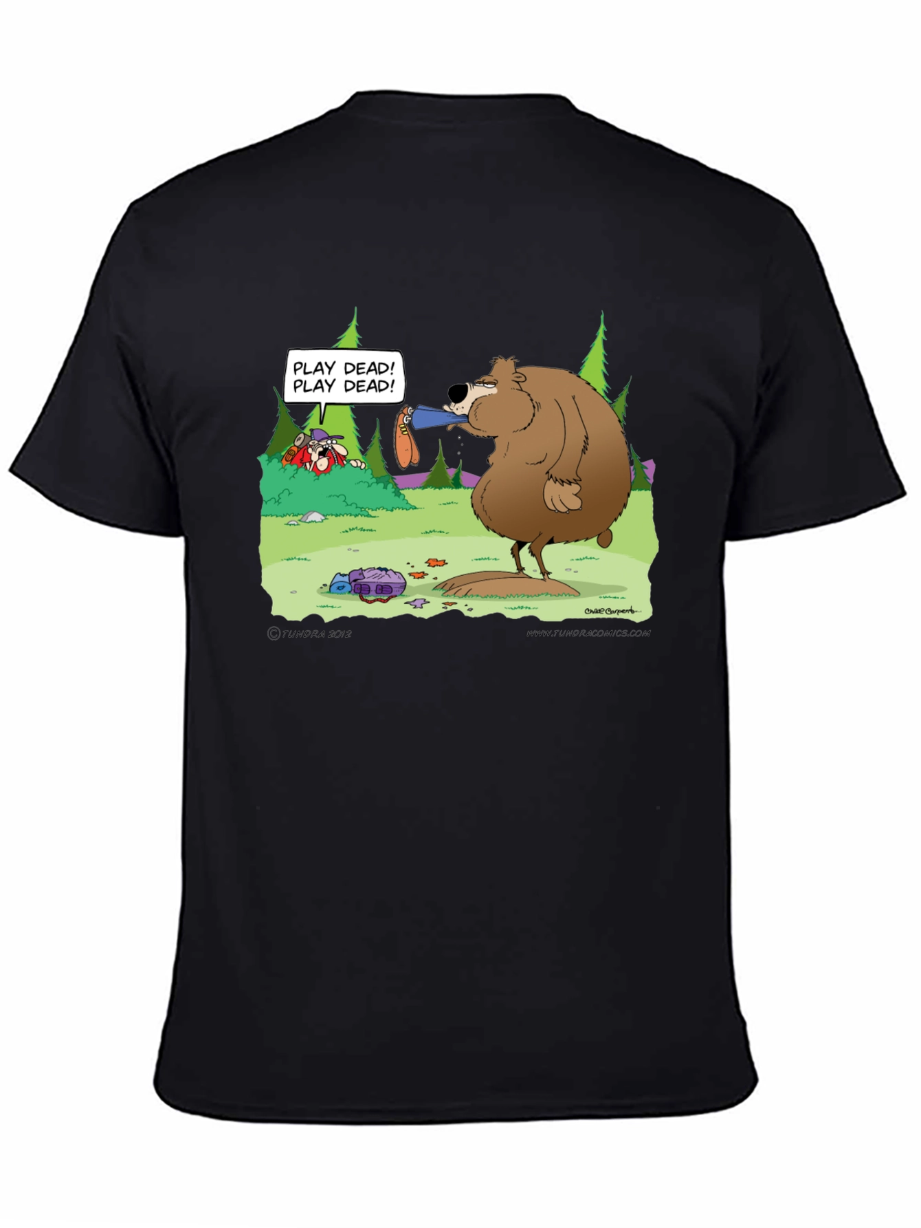 Black Play Dead Bear Graphic T-Shirt view 4