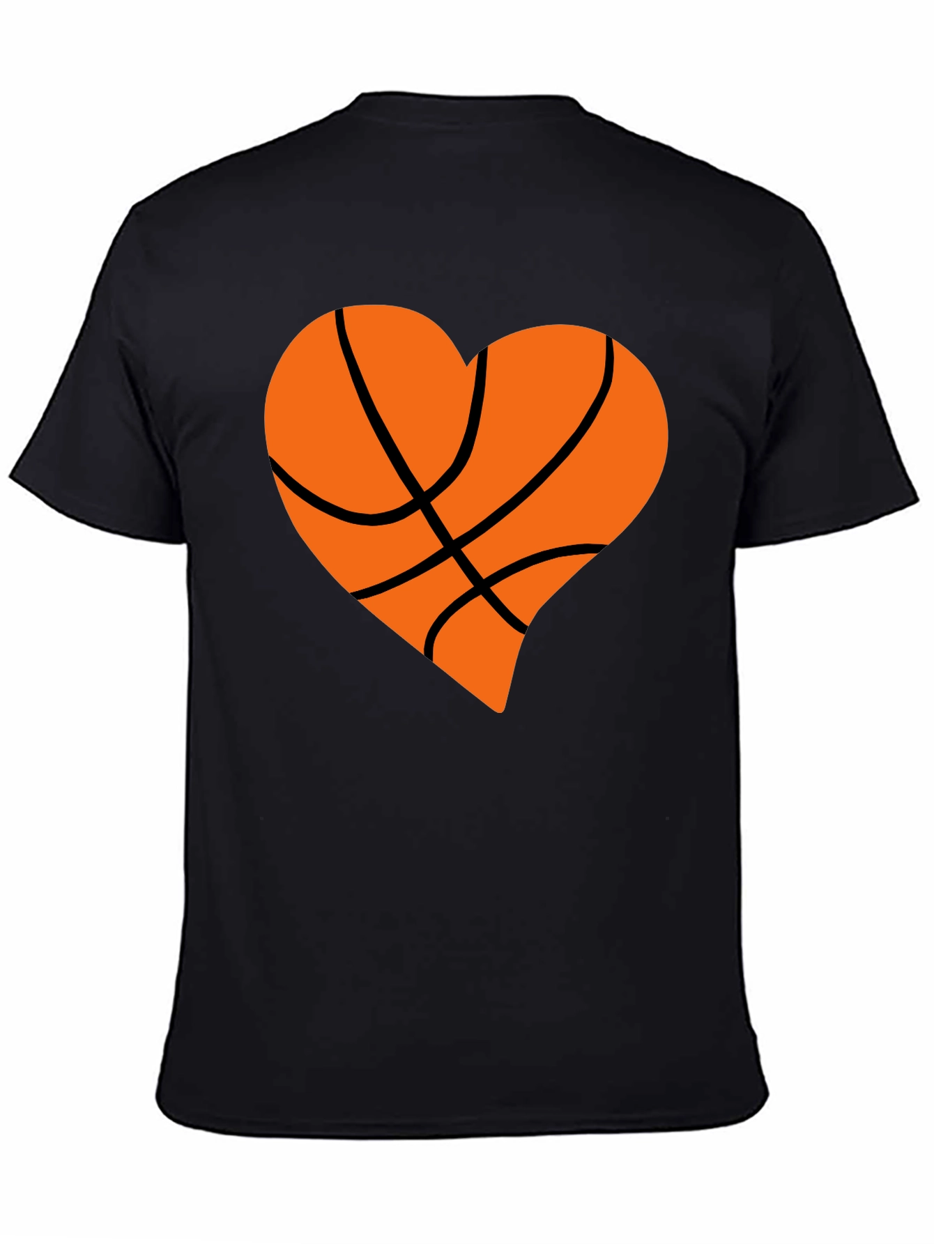 Basketball Heart Graphic Tee - Black - 4