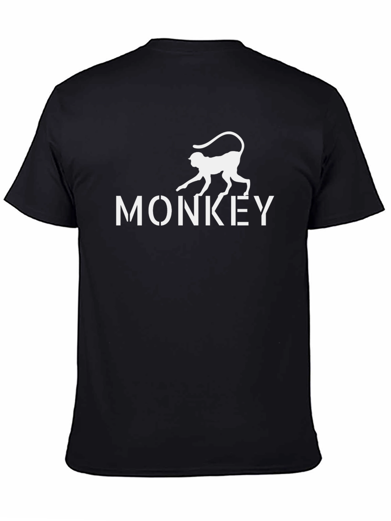 Black Monkey Graphic Tee - Men's Black Crewneck T-Shirt view 4