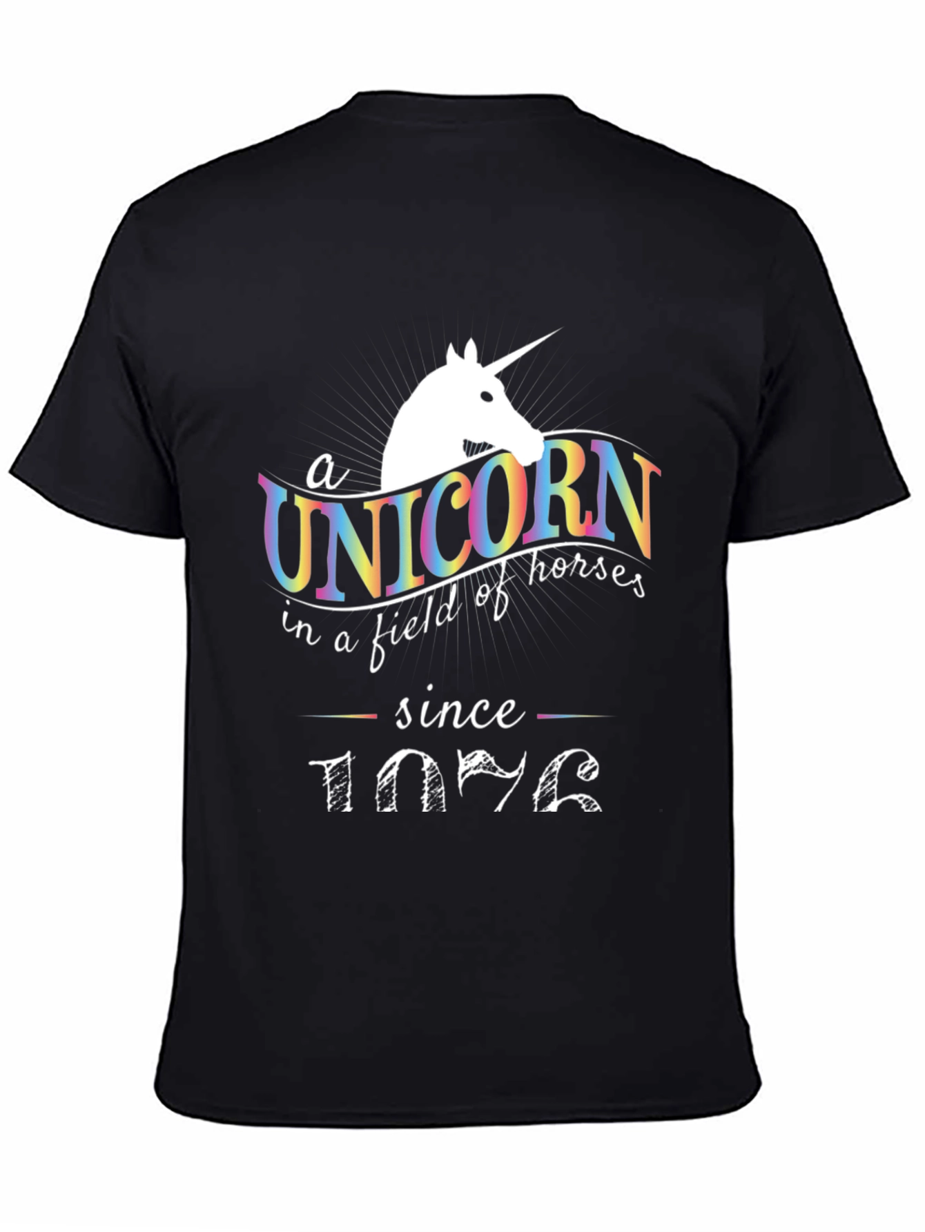 Black Unicorn Since 1972 Graphic Tee view 4