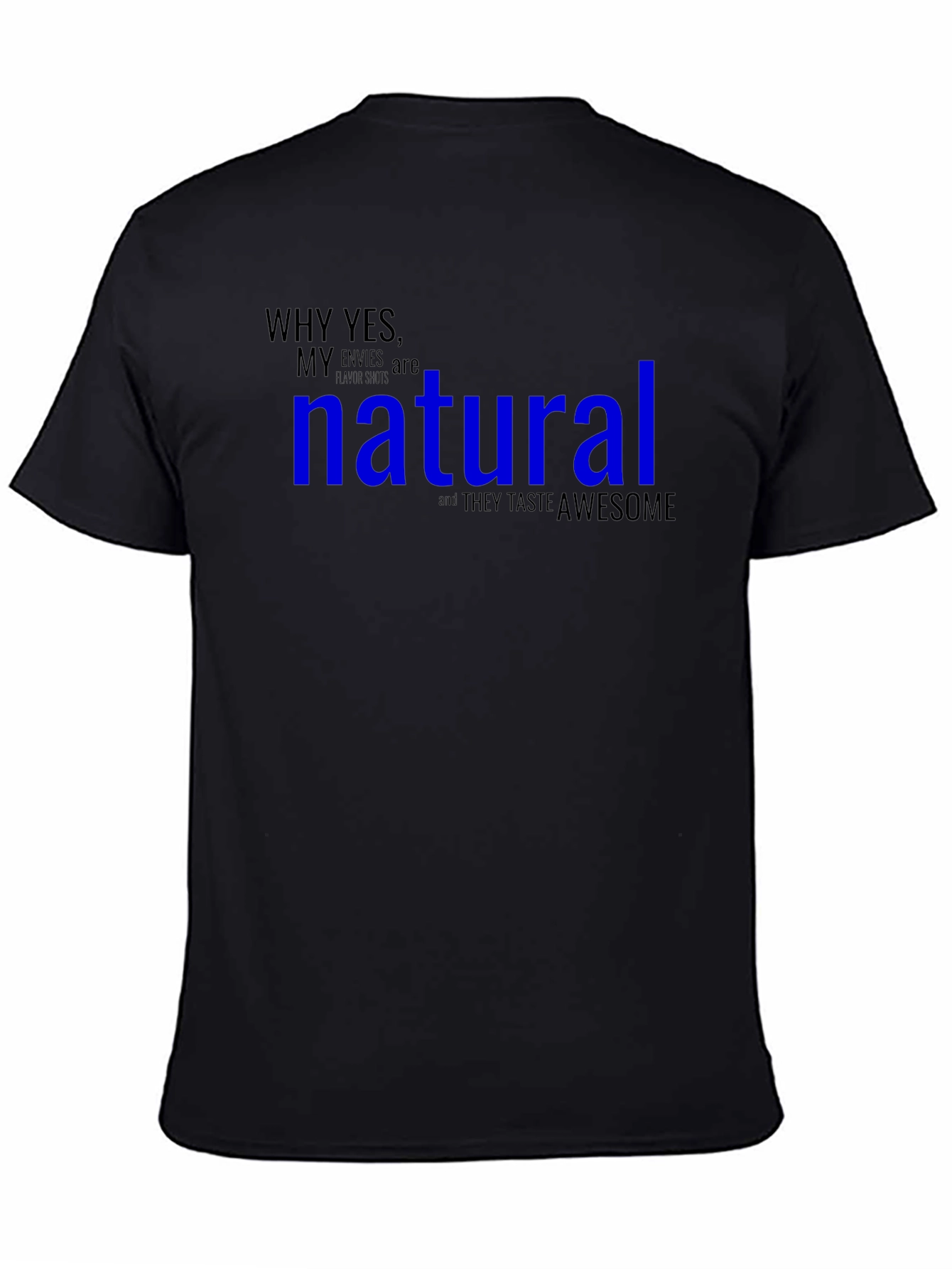Black Funny "Natural" Graphic T-Shirt view 4