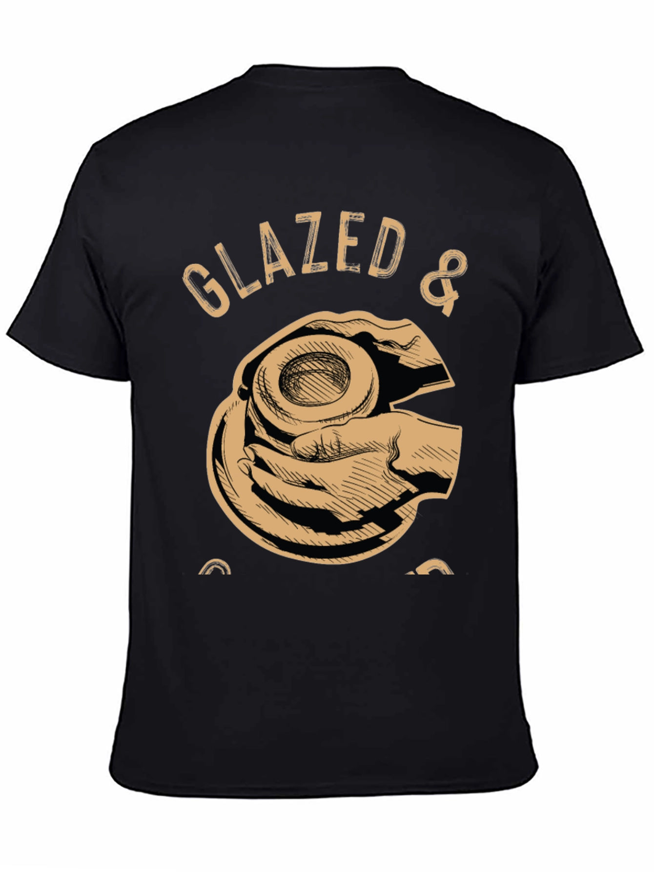 Black Glazed & Confused Donut Lover Graphic T-Shirt view 4