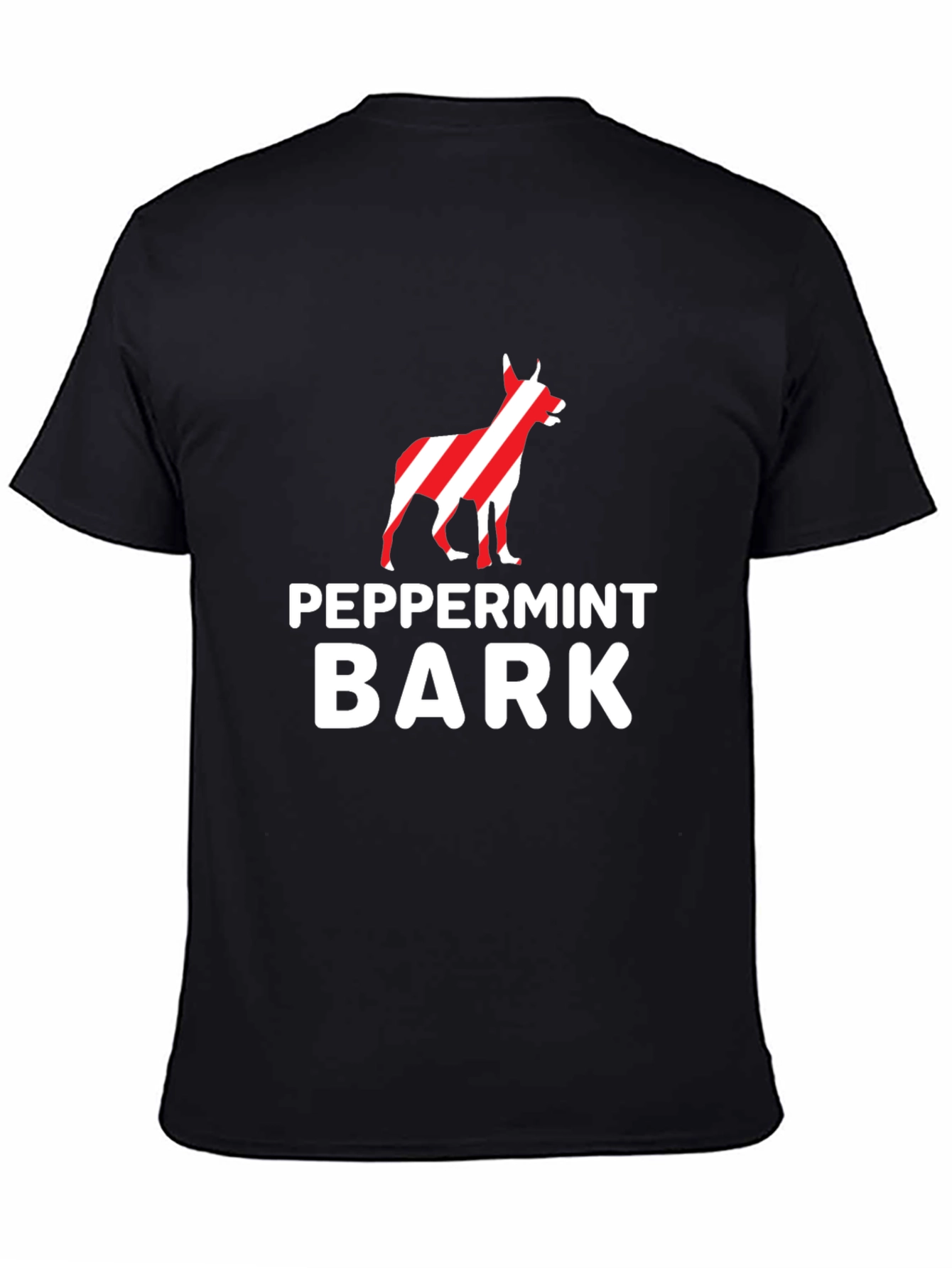 Black Peppermint Bark Dog Graphic T-Shirt view 4