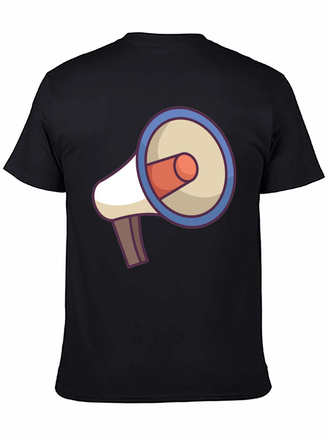 Black Megaphone Graphic Tee - Black view 4
