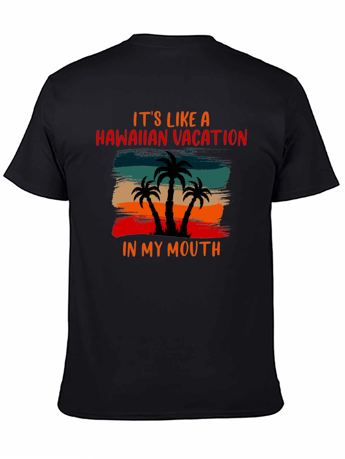 Black Hawaiian Vacation Graphic Tee view 4