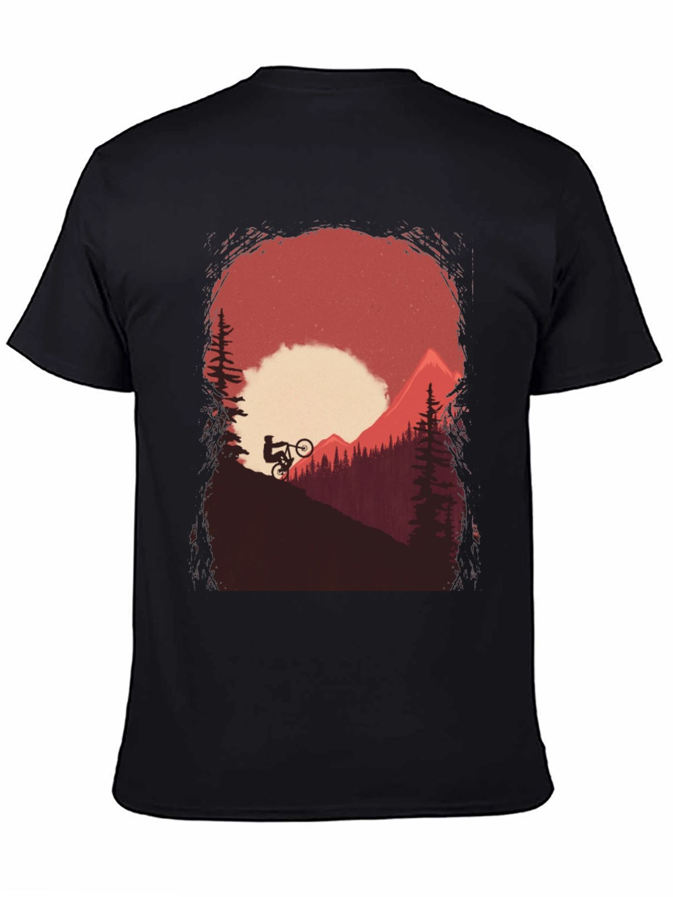 Black Mountain Biker Graphic Tee - Adventure Awaits view 4