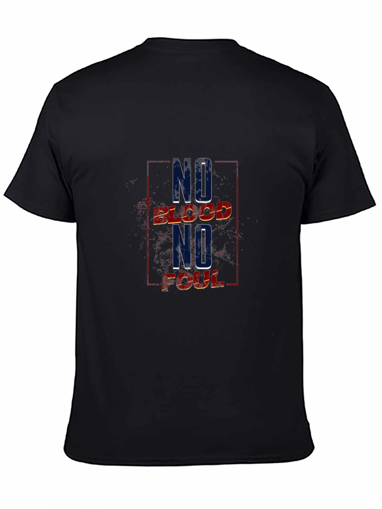 Black No Blood No Foul T-Shirt view 4