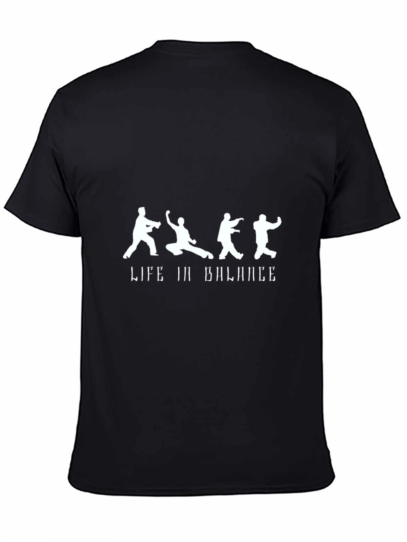 Black Life in Balance Black Graphic Tee view 4