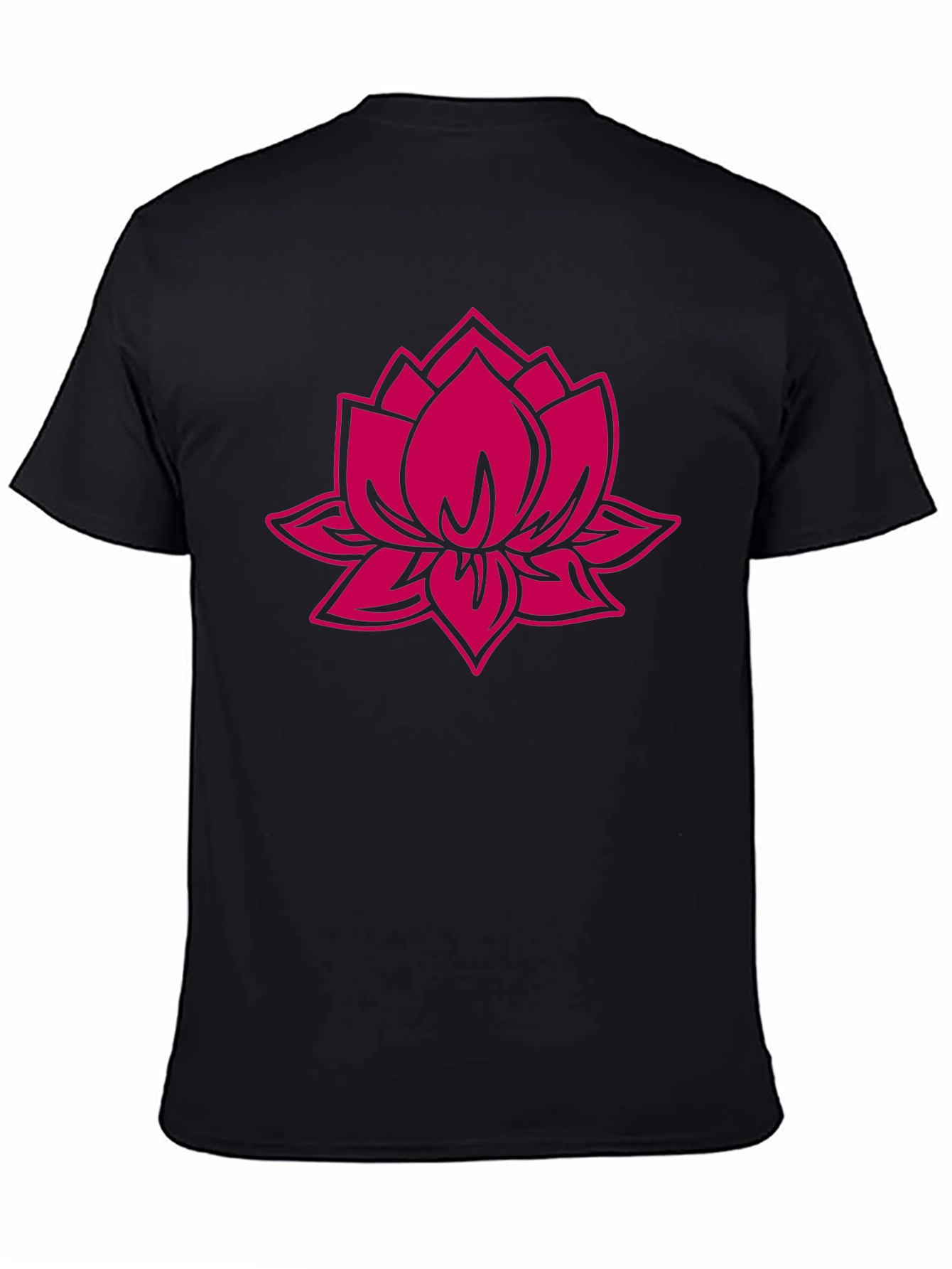 Black Lotus Flower Graphic Tee view 4