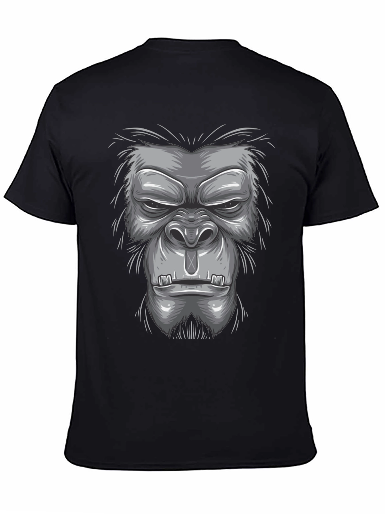 Black Gorilla Graphic Tee - Bold Animal Design view 4