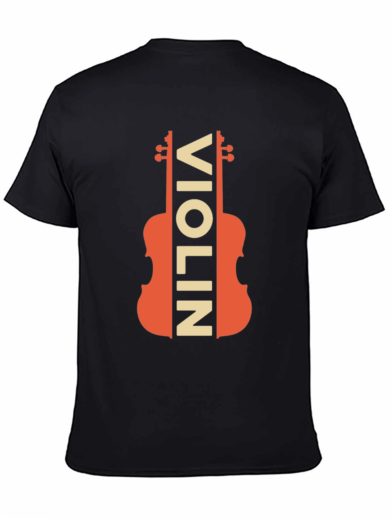 Black Violin Graphic Tee - Musician's Novelty T-Shirt view 4
