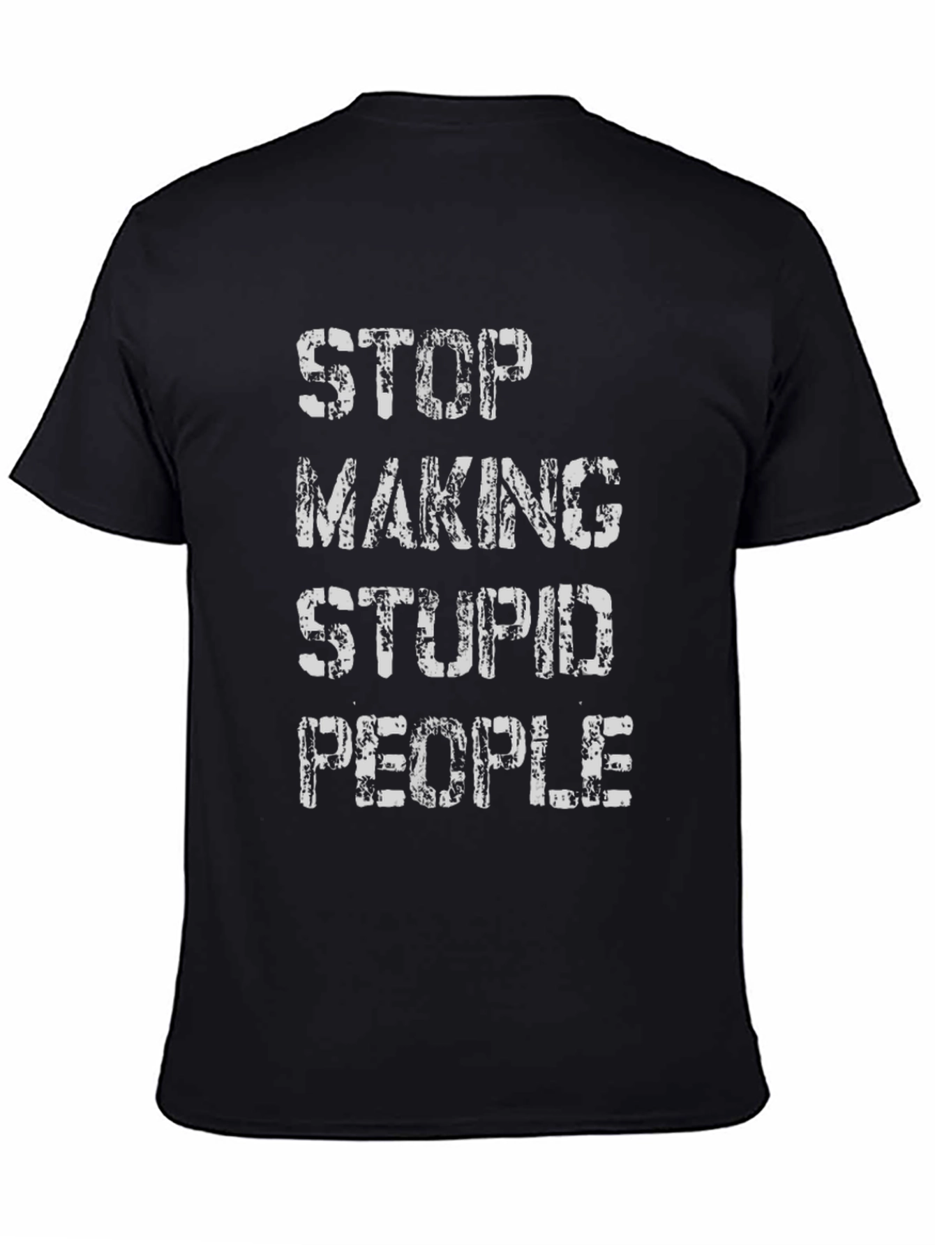 Black Stop Making Stupid People Graphic Tee - Black view 4