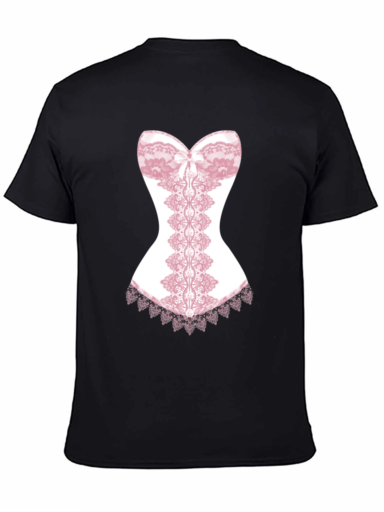 Black Novelty Corset Graphic T-Shirt view 4