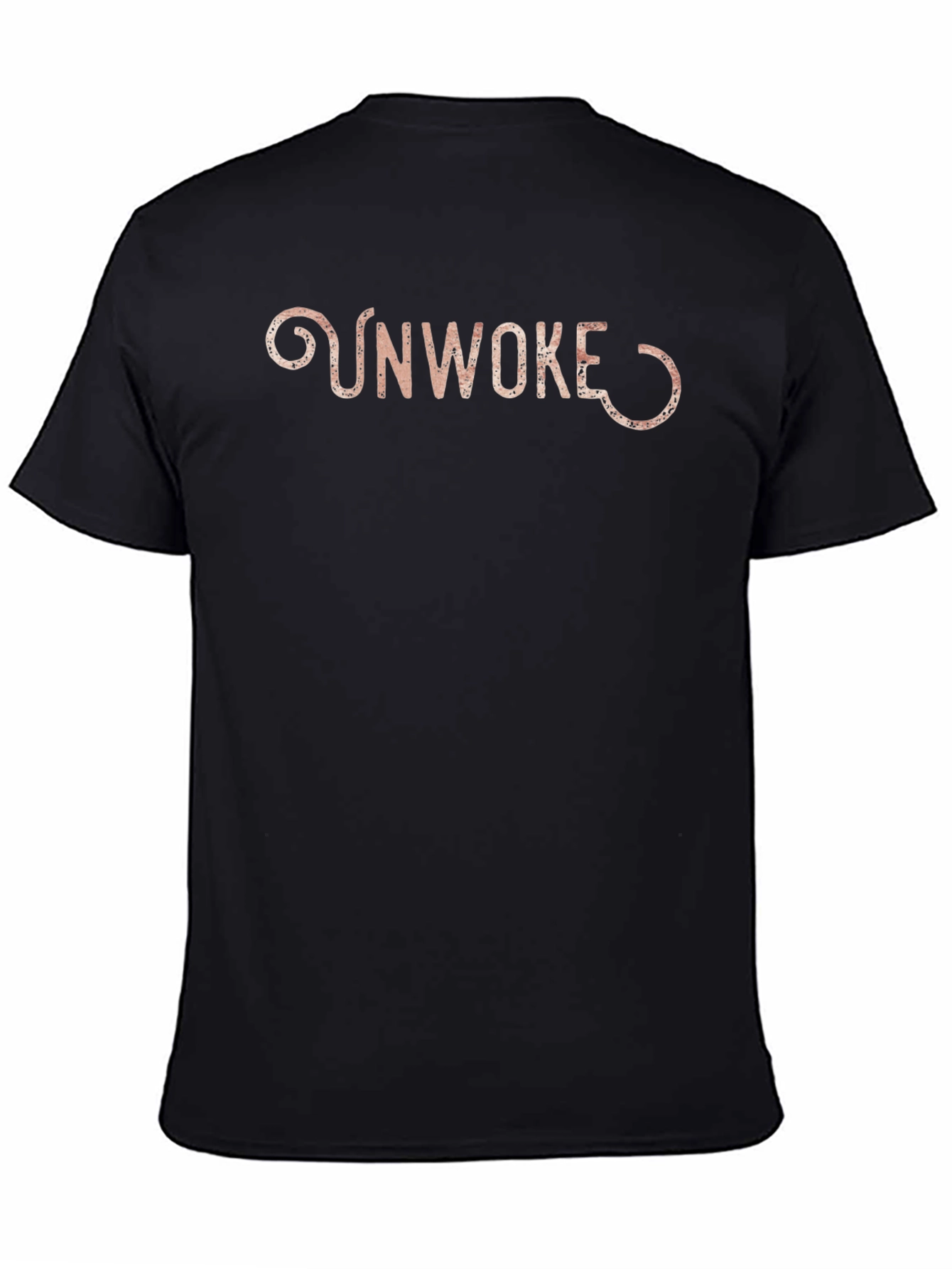 Black Unwoke Graphic Tee - Men's Short Sleeve T-Shirt view 4
