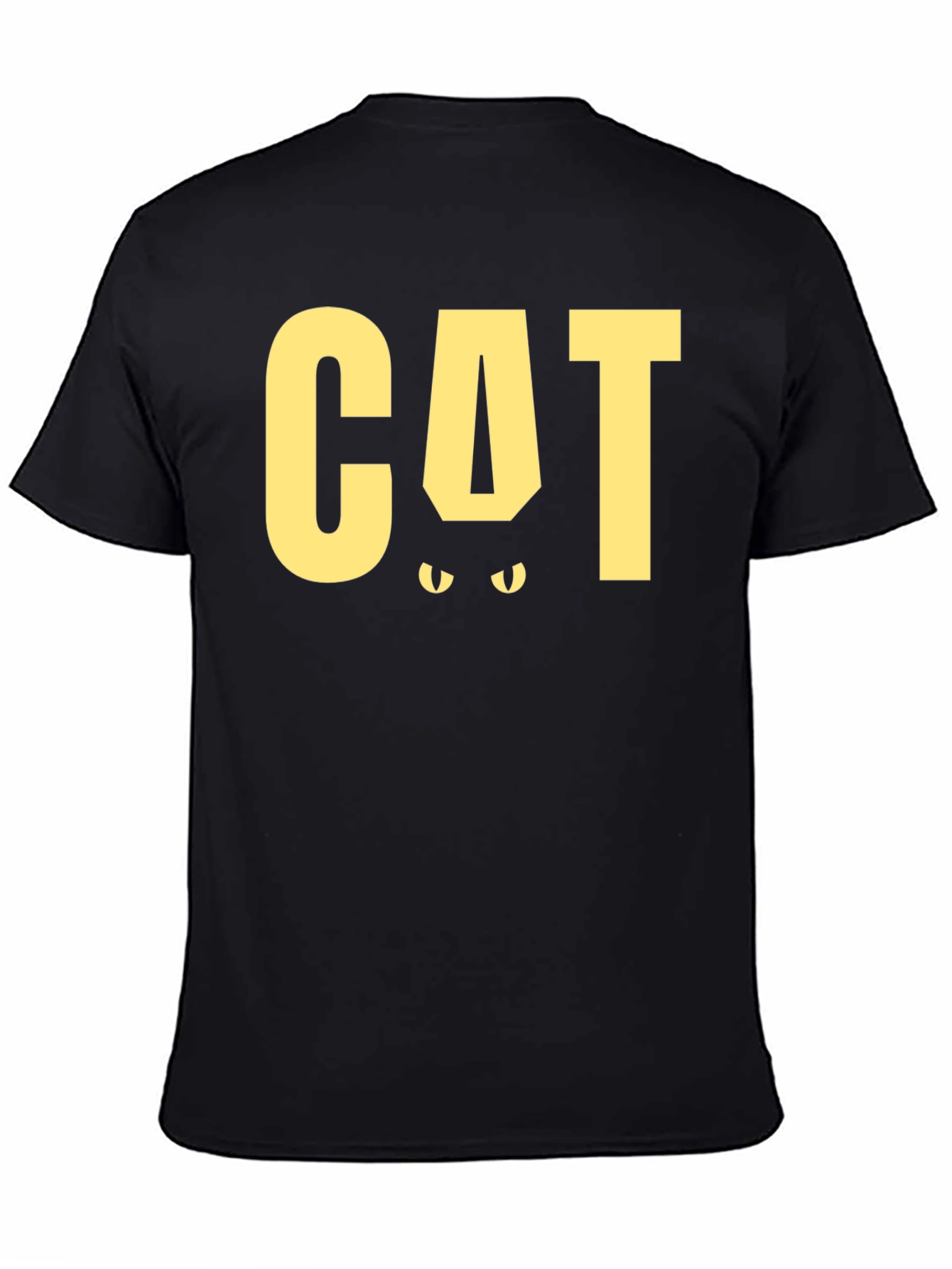 Black Cool Cat Graphic Tee - Black Cotton view 4
