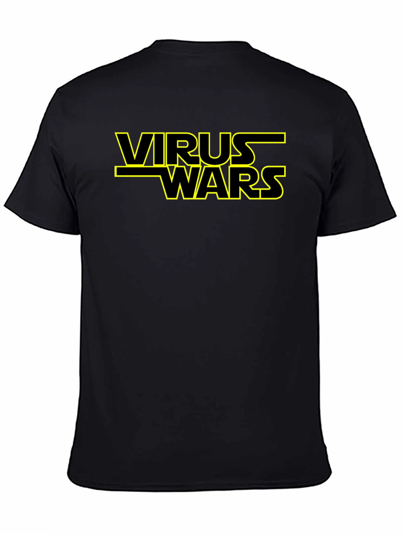 Black Virus Wars Graphic Tee - Novelty T-Shirt view 4