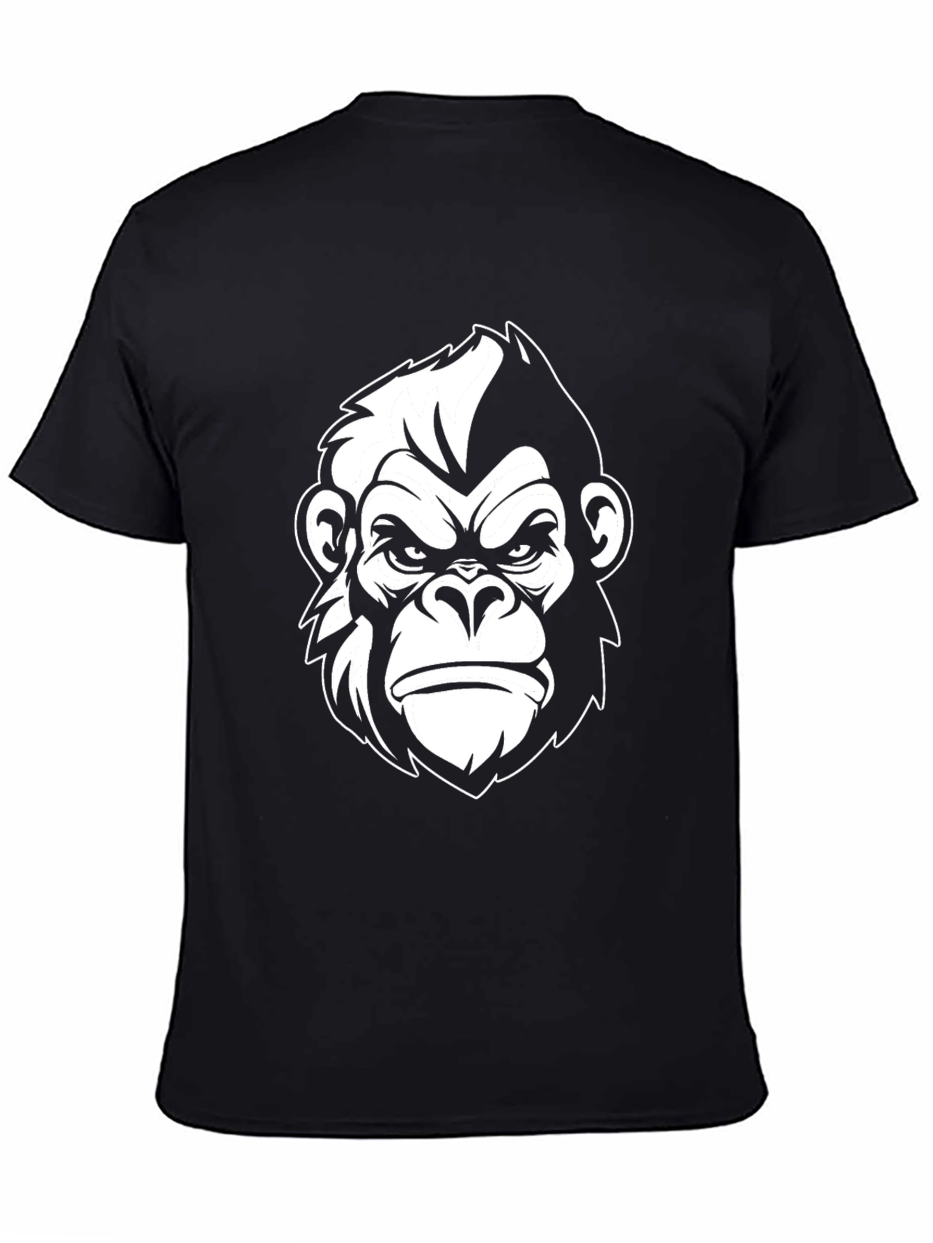 Black Cool Gorilla Graphic Tee - Black view 4
