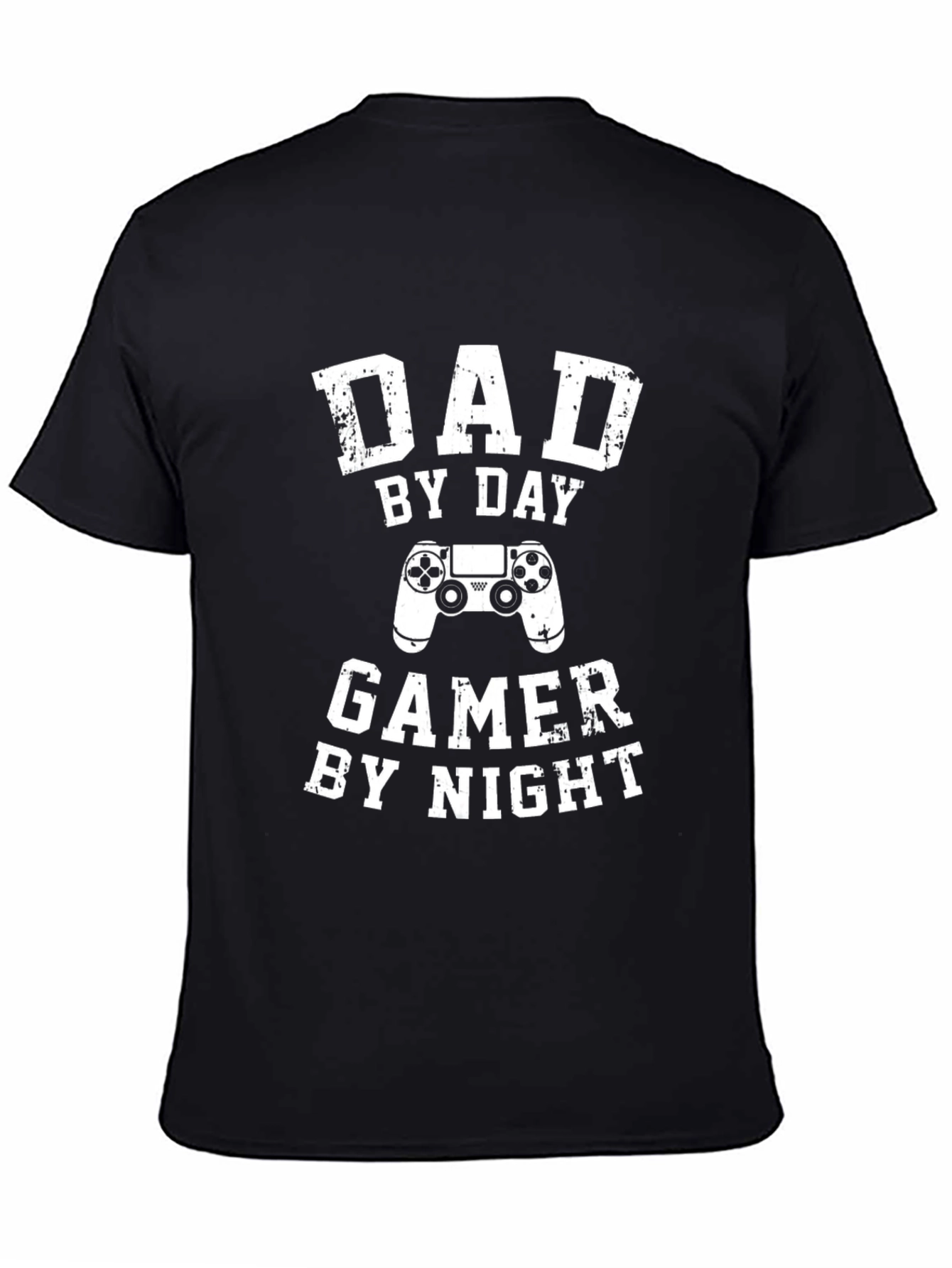 Black Dad By Day Gamer By Night Black T-Shirt view 4