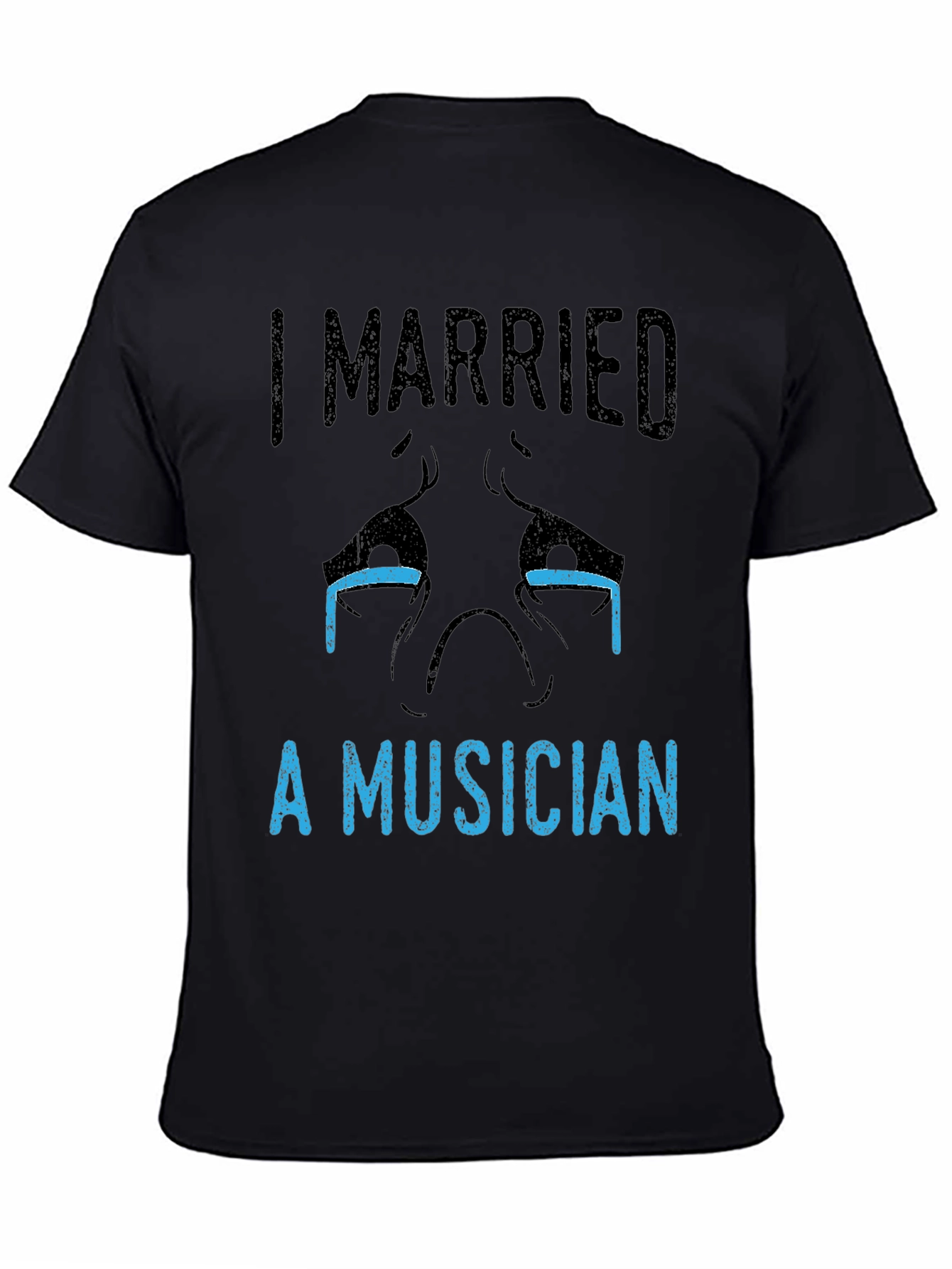 Black I Married A Musician Graphic T-Shirt view 4