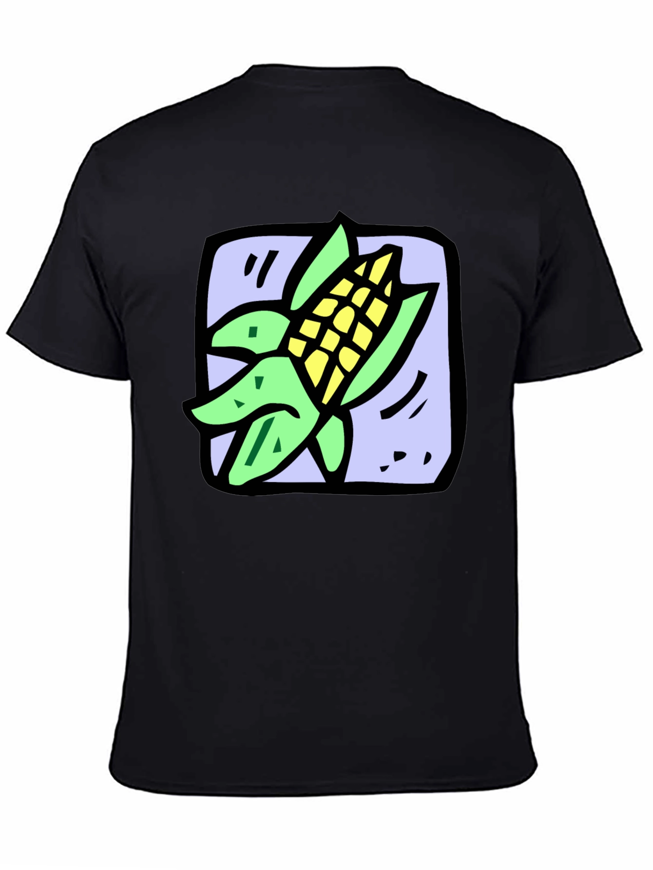 Black Corn Graphic T-Shirt - Quirky Food Tee view 4